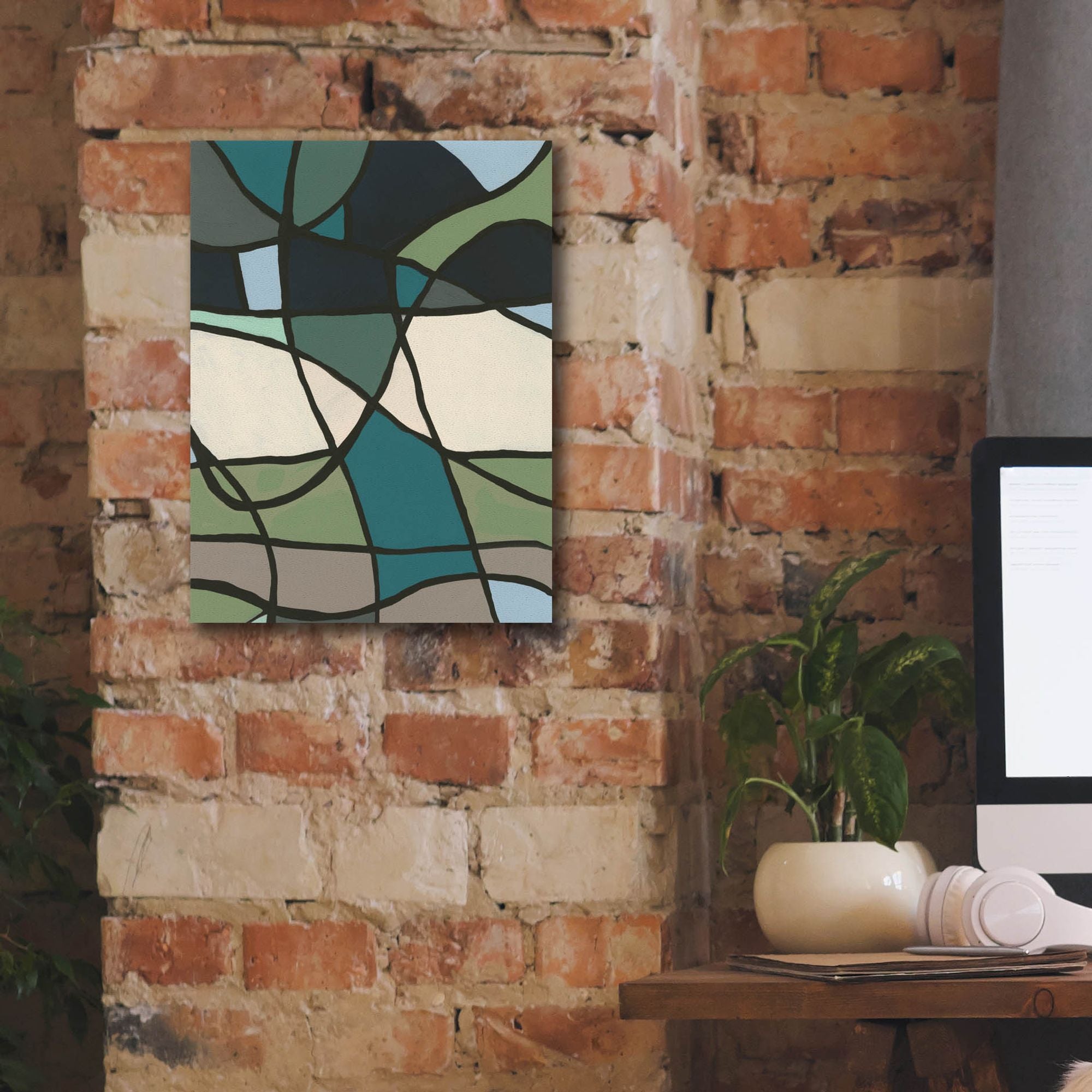 'Multicolor Stained Glass I' by Regina Moore, Canvas Wall Art,12 x 16