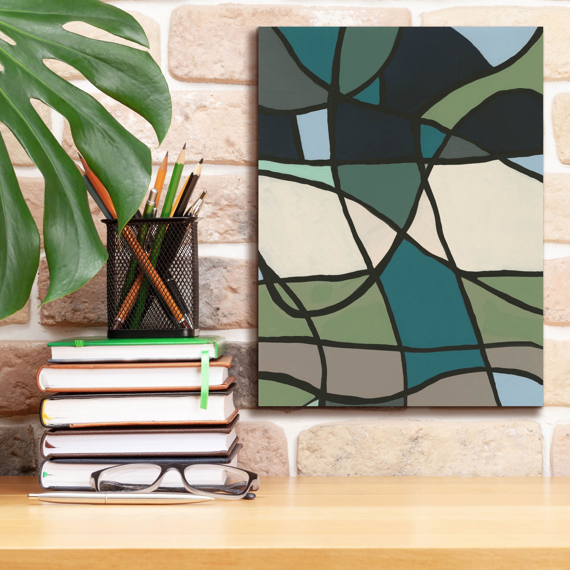'Multicolor Stained Glass I' by Regina Moore, Canvas Wall Art,12 x 16