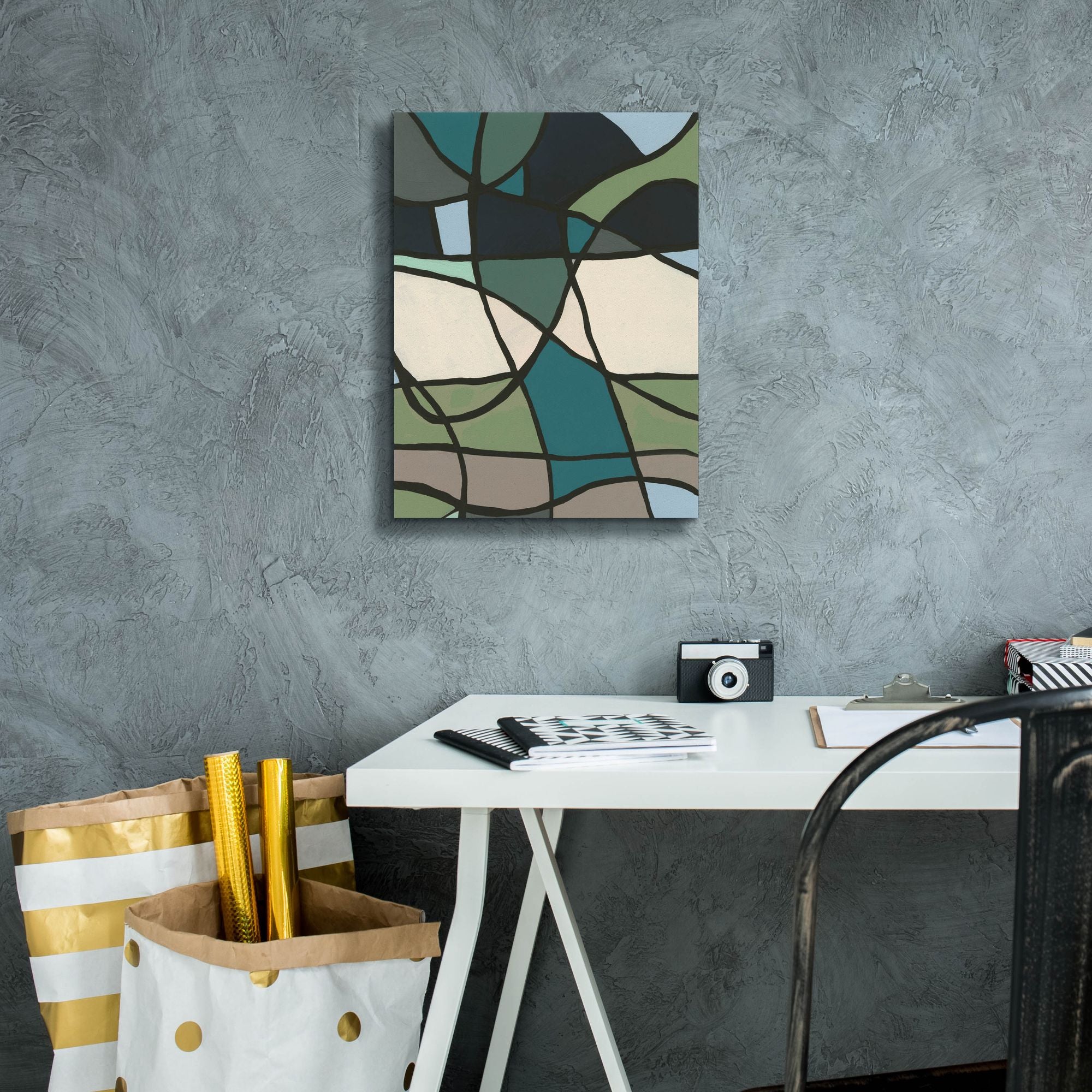 'Multicolor Stained Glass I' by Regina Moore, Canvas Wall Art,12 x 16
