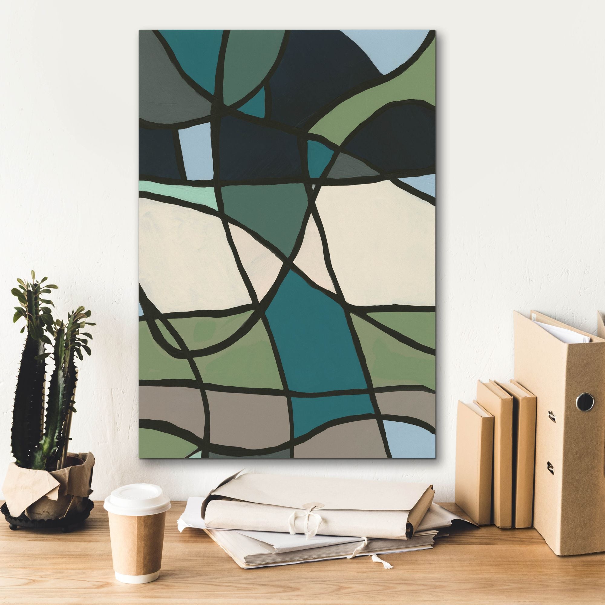 'Multicolor Stained Glass I' by Regina Moore, Canvas Wall Art,18 x 26