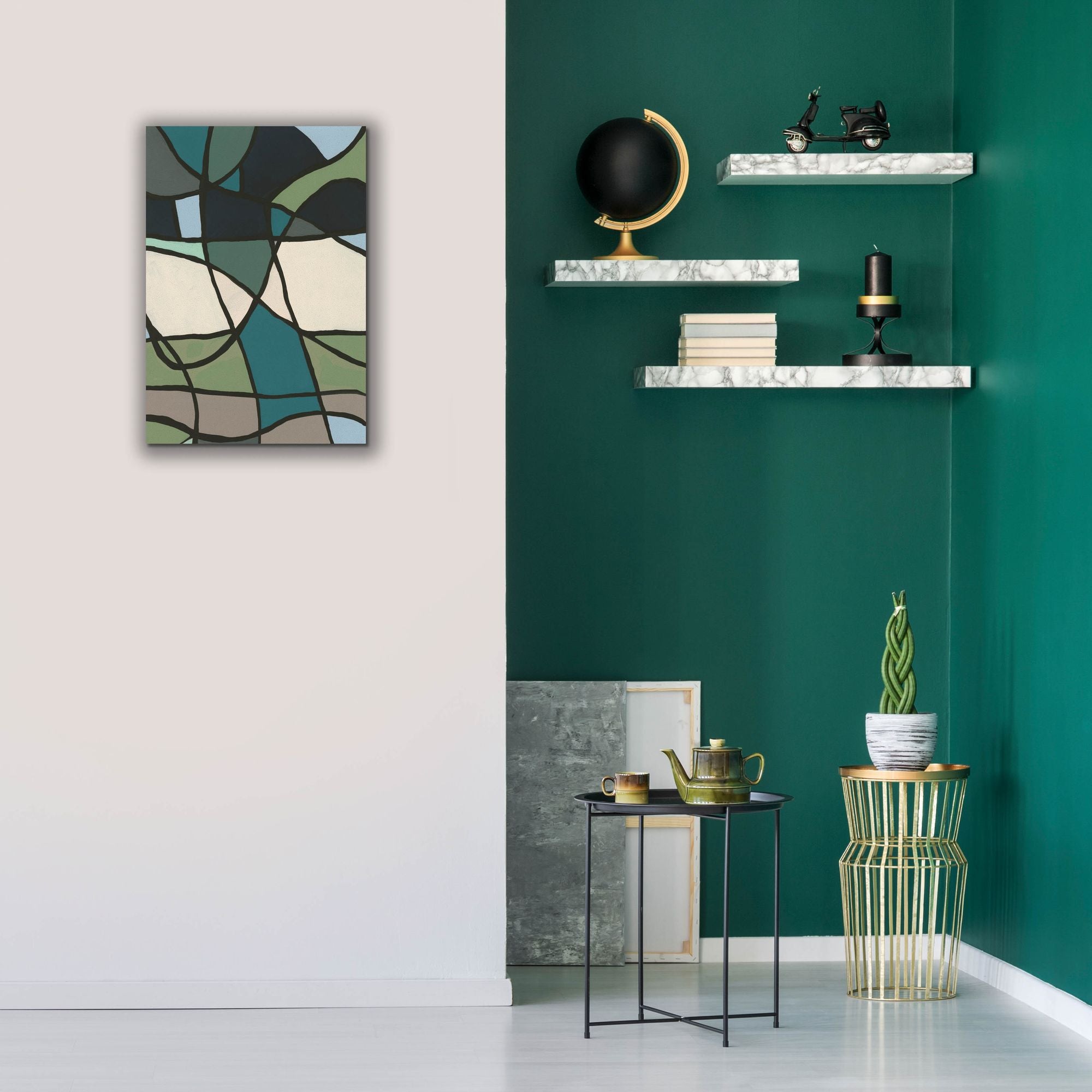 'Multicolor Stained Glass I' by Regina Moore, Canvas Wall Art,18 x 26