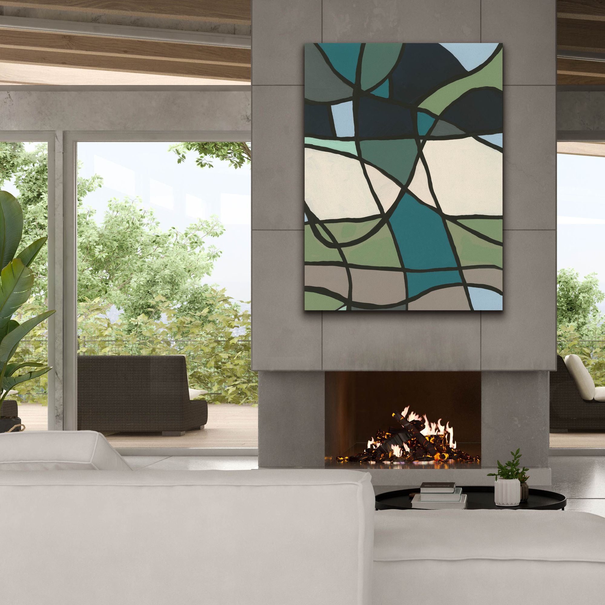 'Multicolor Stained Glass I' by Regina Moore, Canvas Wall Art,40x54