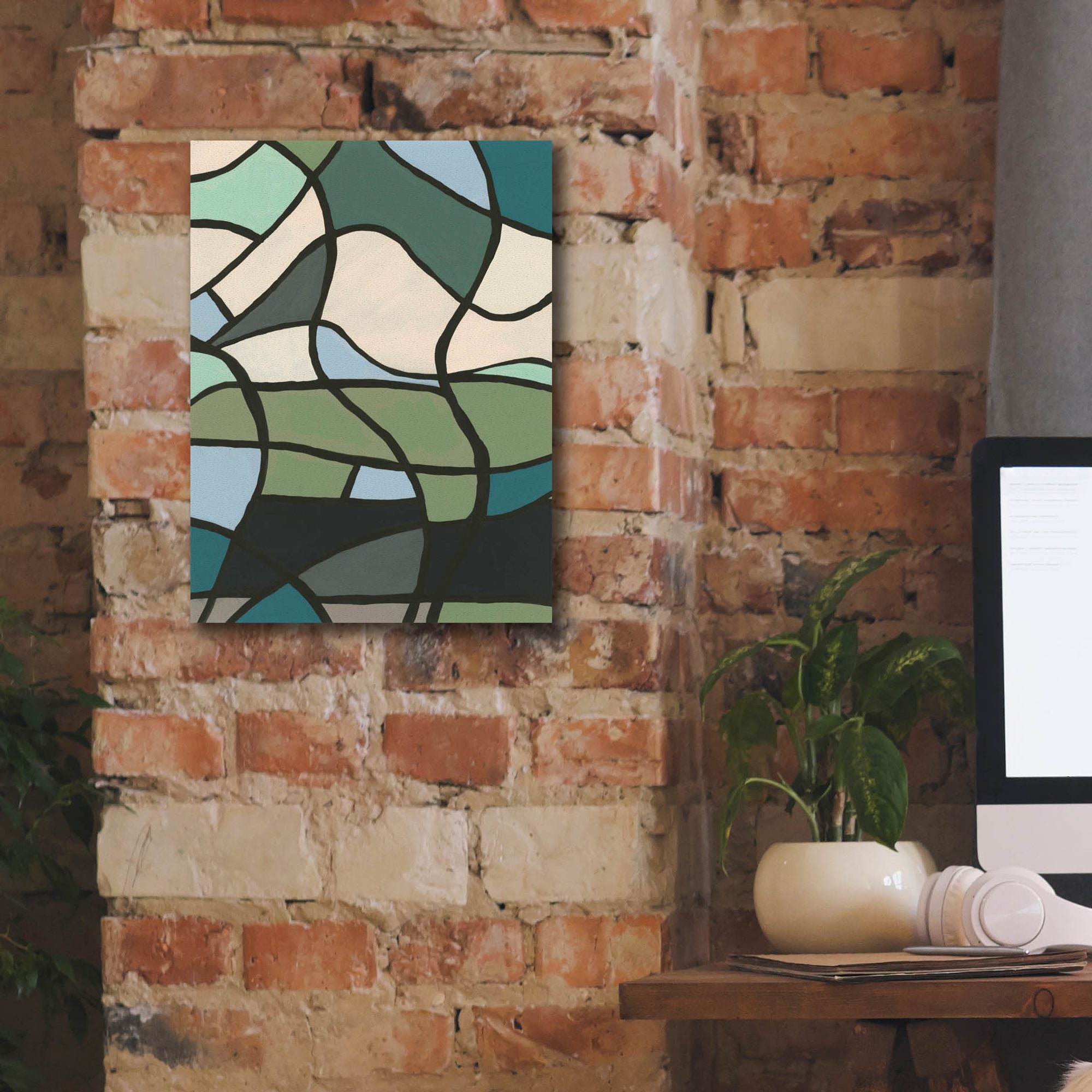 'Multicolor Stained Glass II' by Regina Moore, Canvas Wall Art,12 x 16