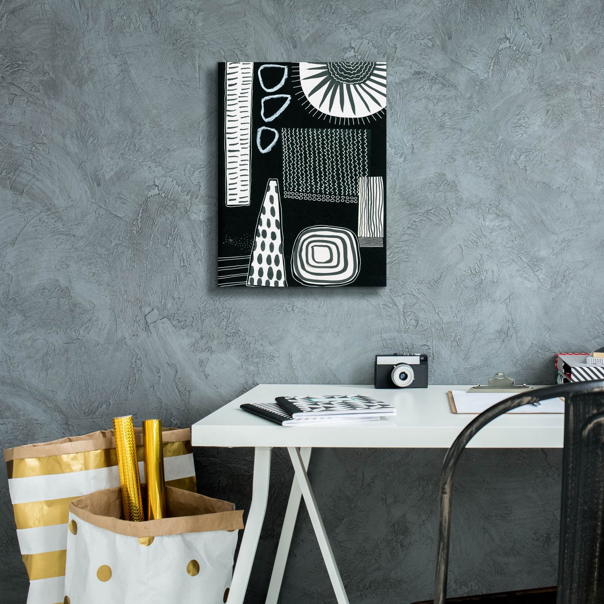 'B&W Fun IX' by Regina Moore, Canvas Wall Art,12 x 16