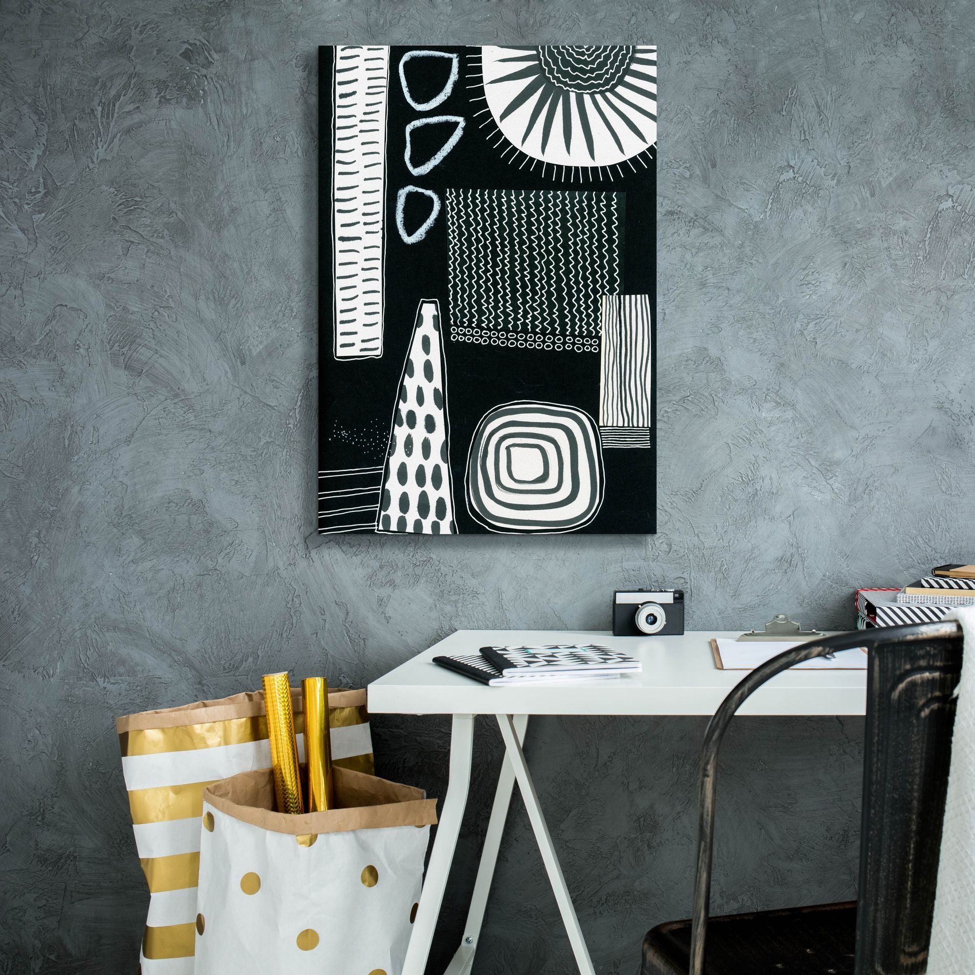 'B&W Fun IX' by Regina Moore, Canvas Wall Art,18 x 26