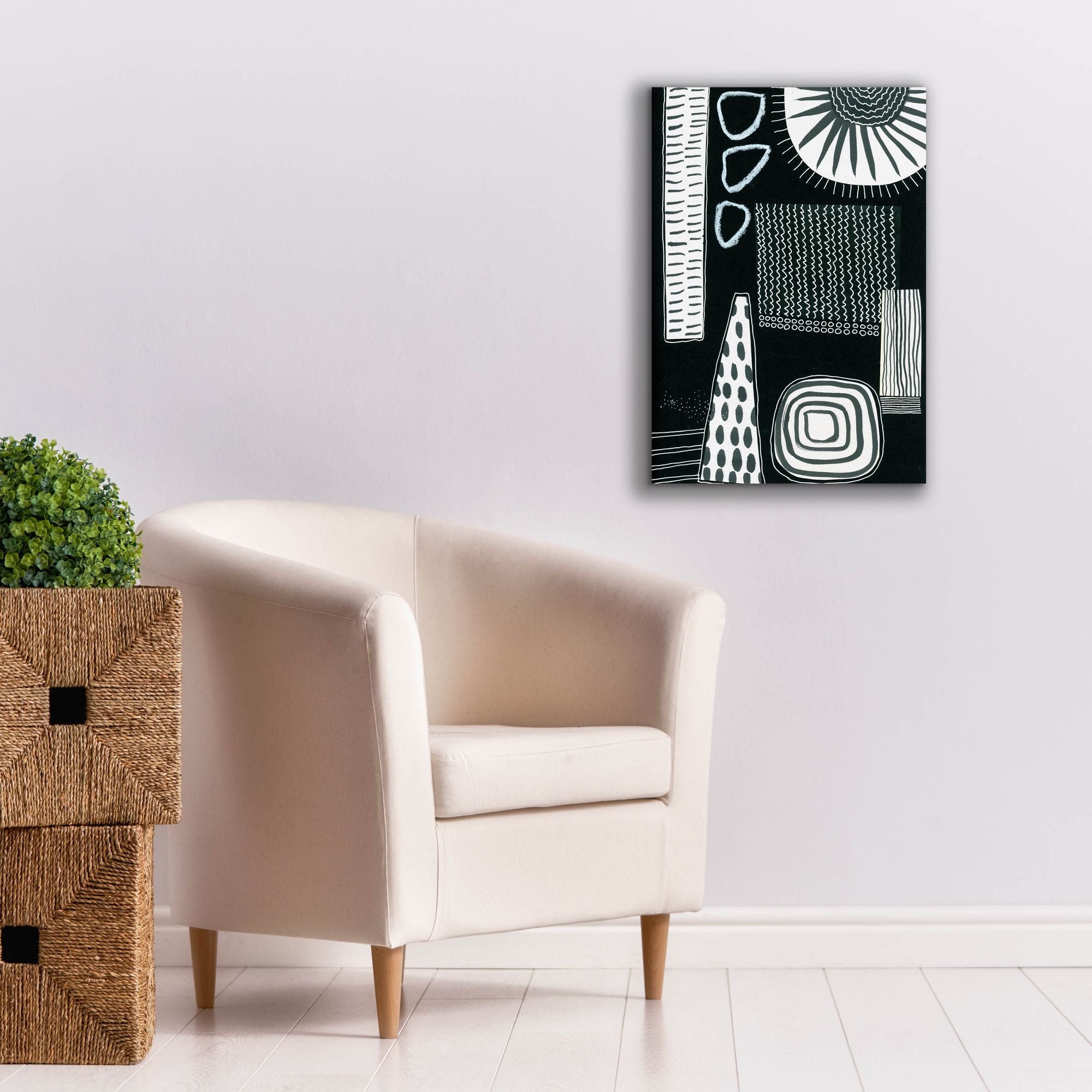 'B&W Fun IX' by Regina Moore, Canvas Wall Art,18 x 26