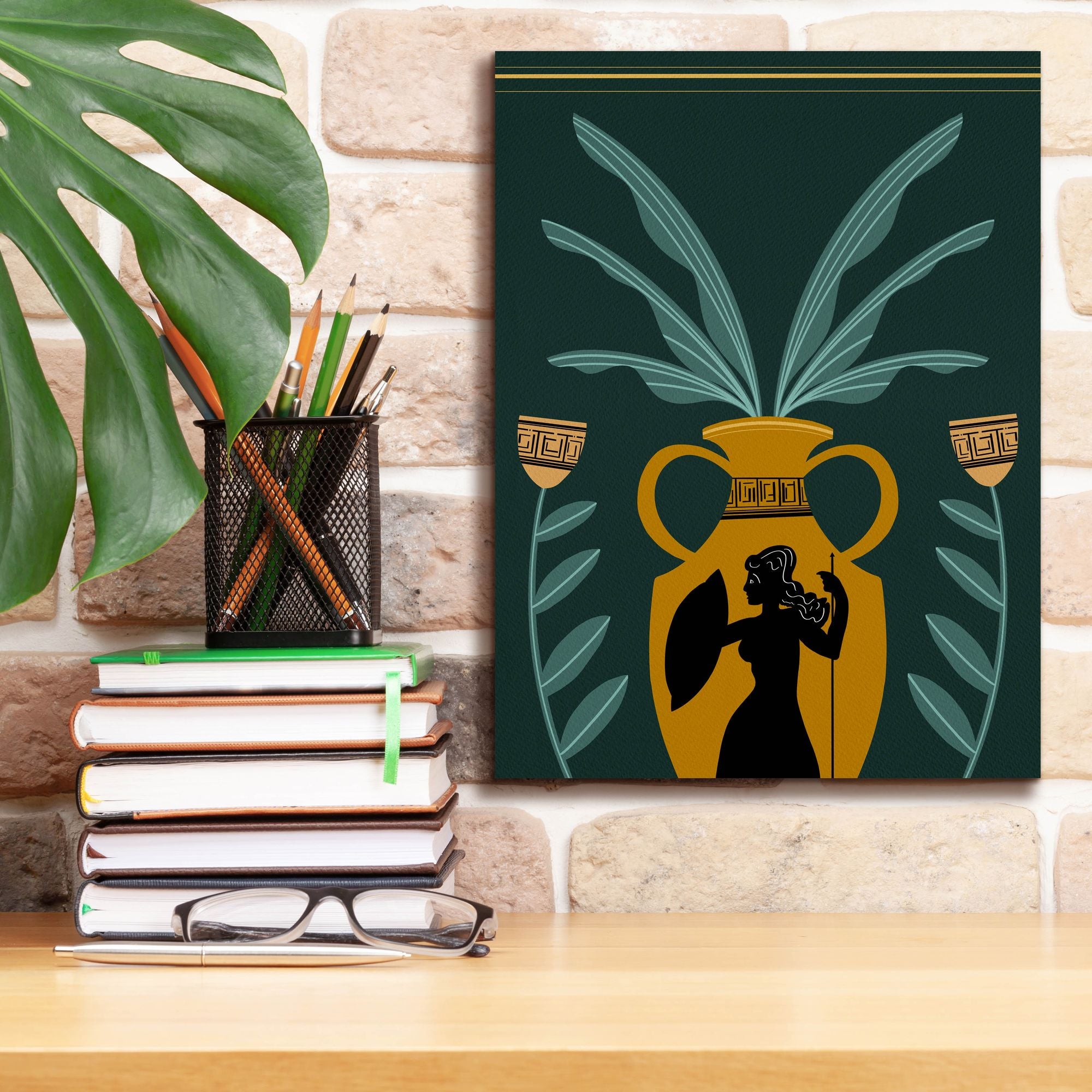 'Warrior Goddess Vase I' by Regina Moore, Canvas Wall Art,12 x 16