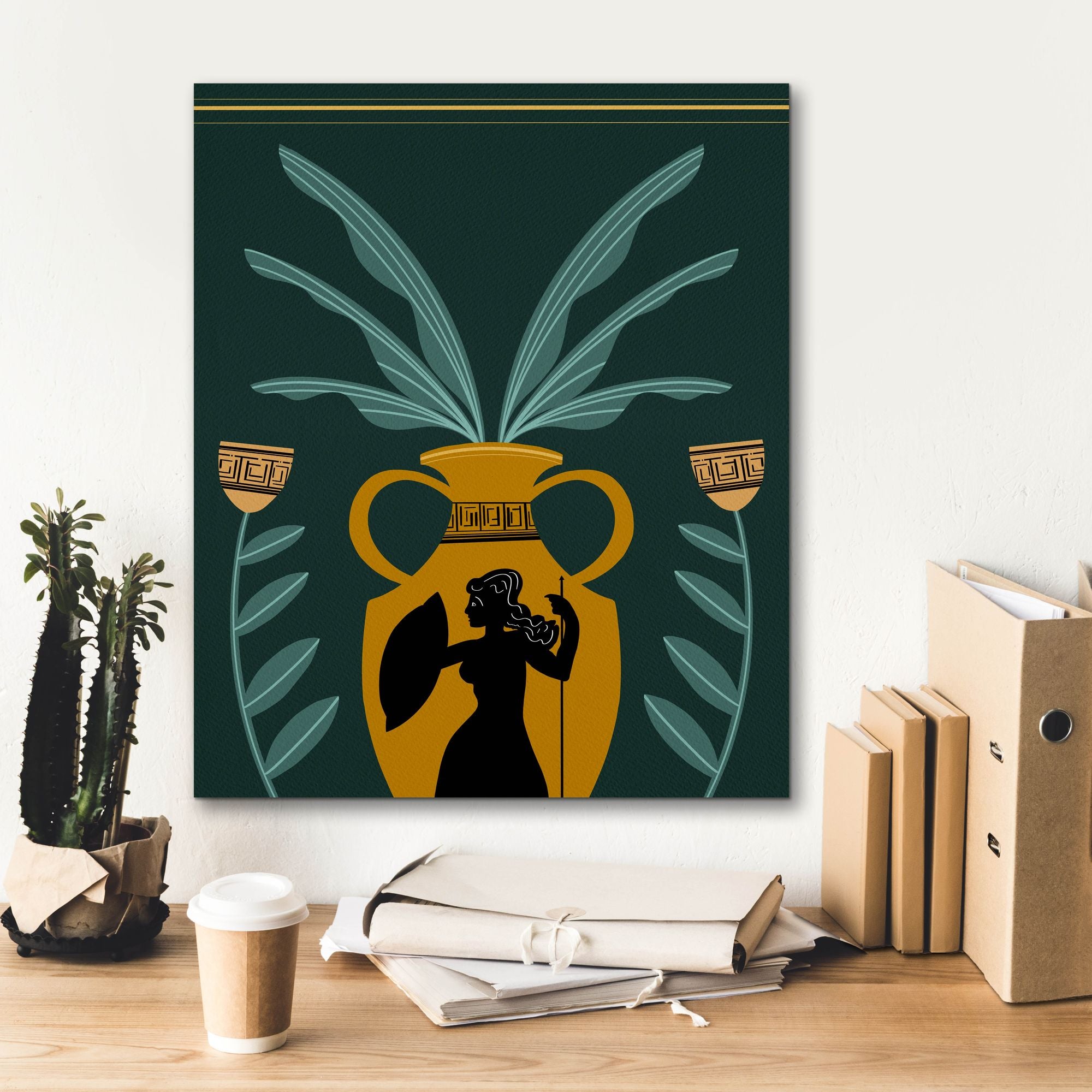 'Warrior Goddess Vase I' by Regina Moore, Canvas Wall Art,20 x 24