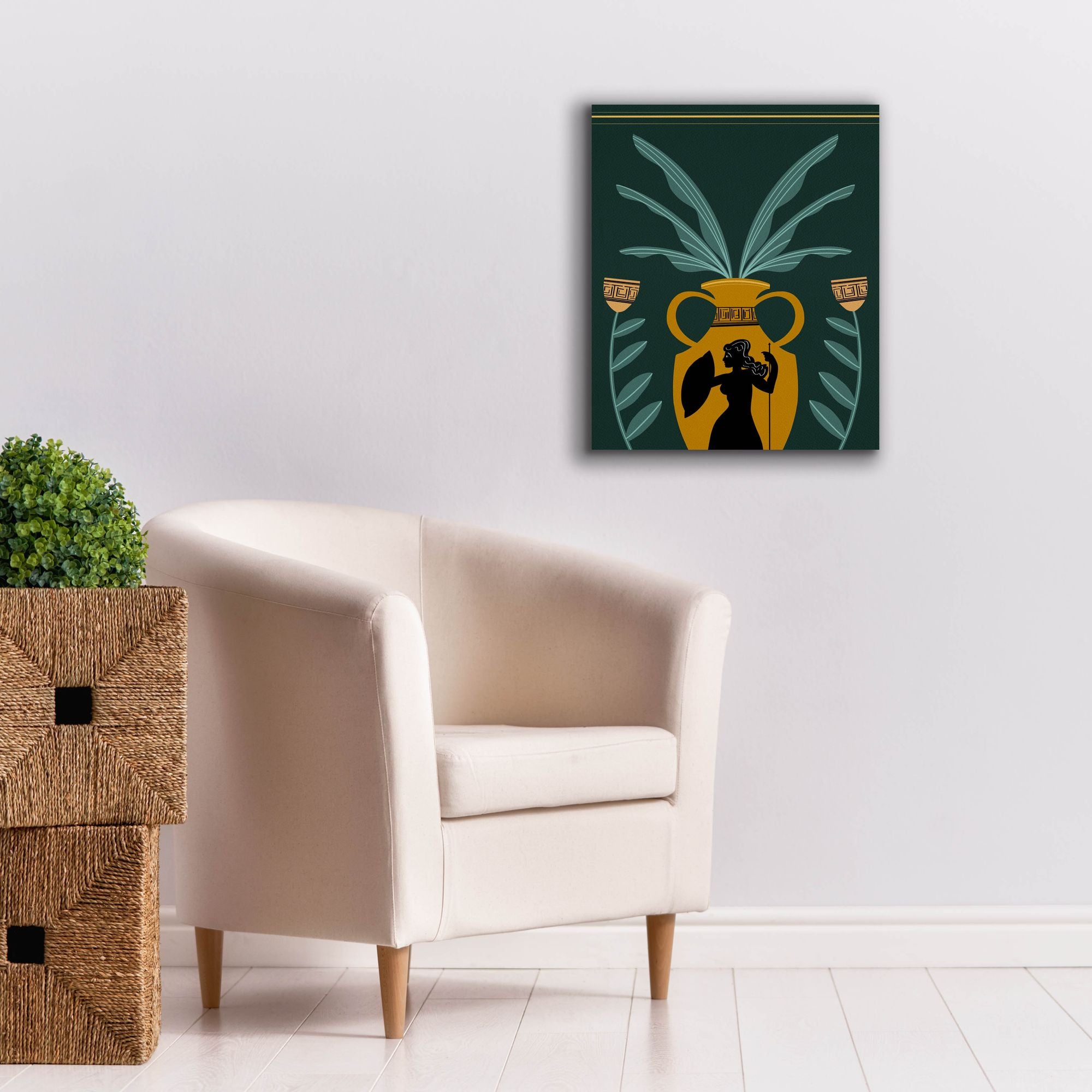 'Warrior Goddess Vase I' by Regina Moore, Canvas Wall Art,20 x 24