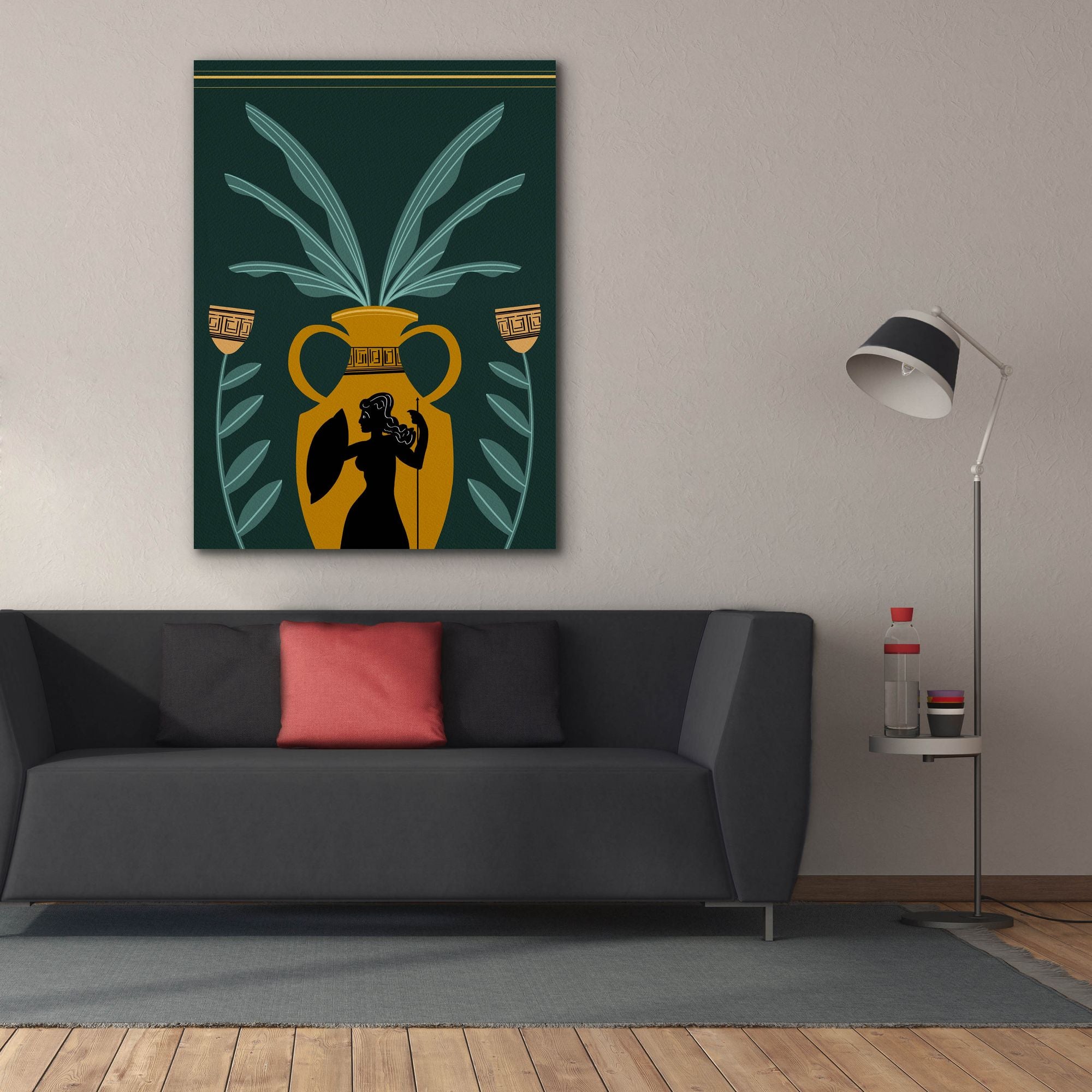 'Warrior Goddess Vase I' by Regina Moore, Canvas Wall Art,40x54