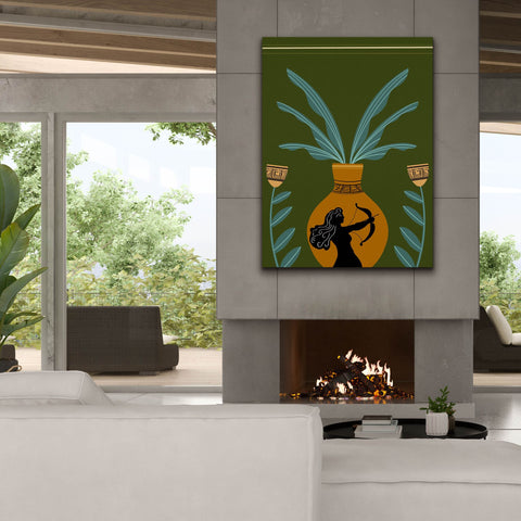 Image of 'Warrior Goddess Vase II' by Regina Moore, Canvas Wall Art,40x54