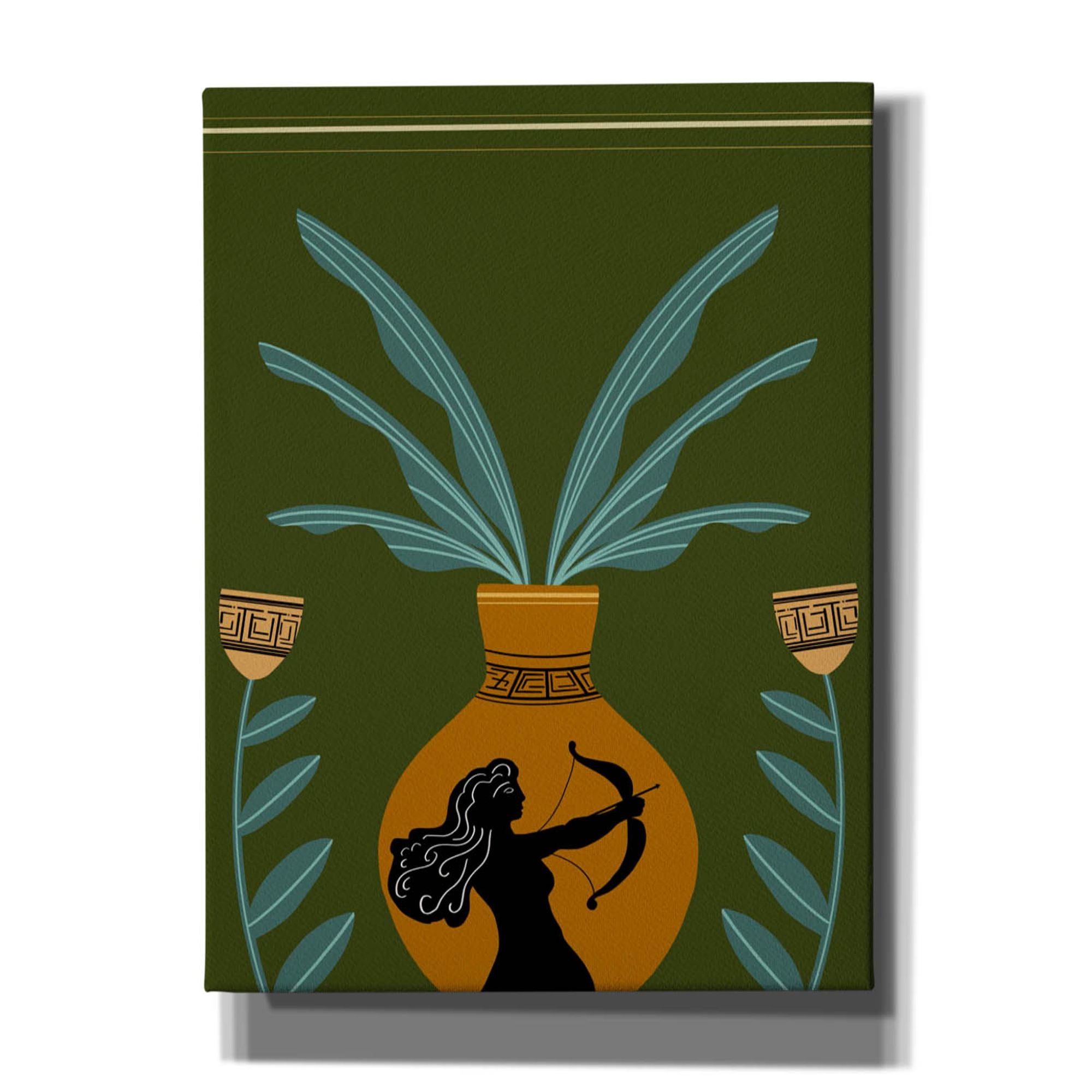 'Warrior Goddess Vase II' by Regina Moore, Canvas Wall Art