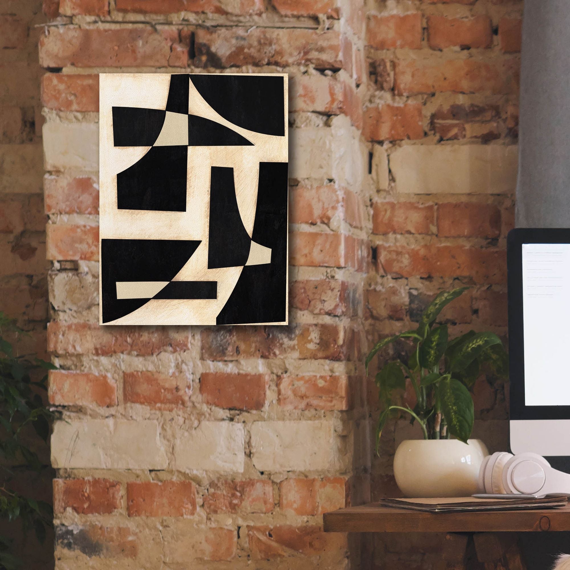 'Onyx Cutout Shapes I' by Regina Moore, Canvas Wall Art,12 x 16