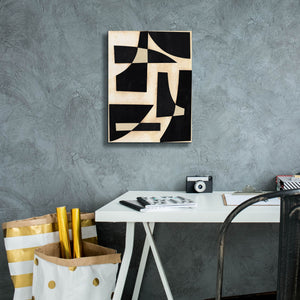 'Onyx Cutout Shapes I' by Regina Moore, Canvas Wall Art,12 x 16
