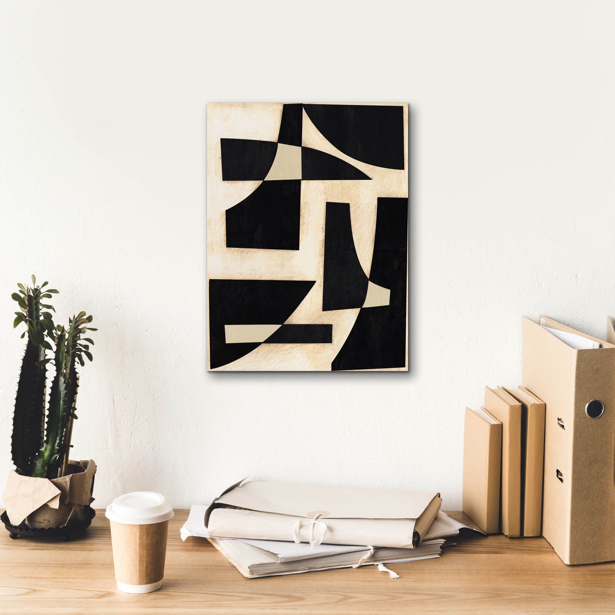 'Onyx Cutout Shapes I' by Regina Moore, Canvas Wall Art,12 x 16