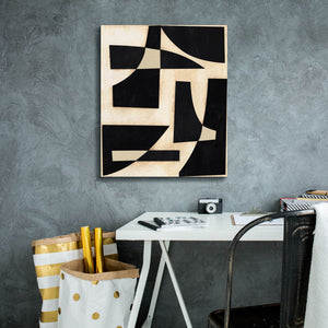 'Onyx Cutout Shapes I' by Regina Moore, Canvas Wall Art,20 x 24
