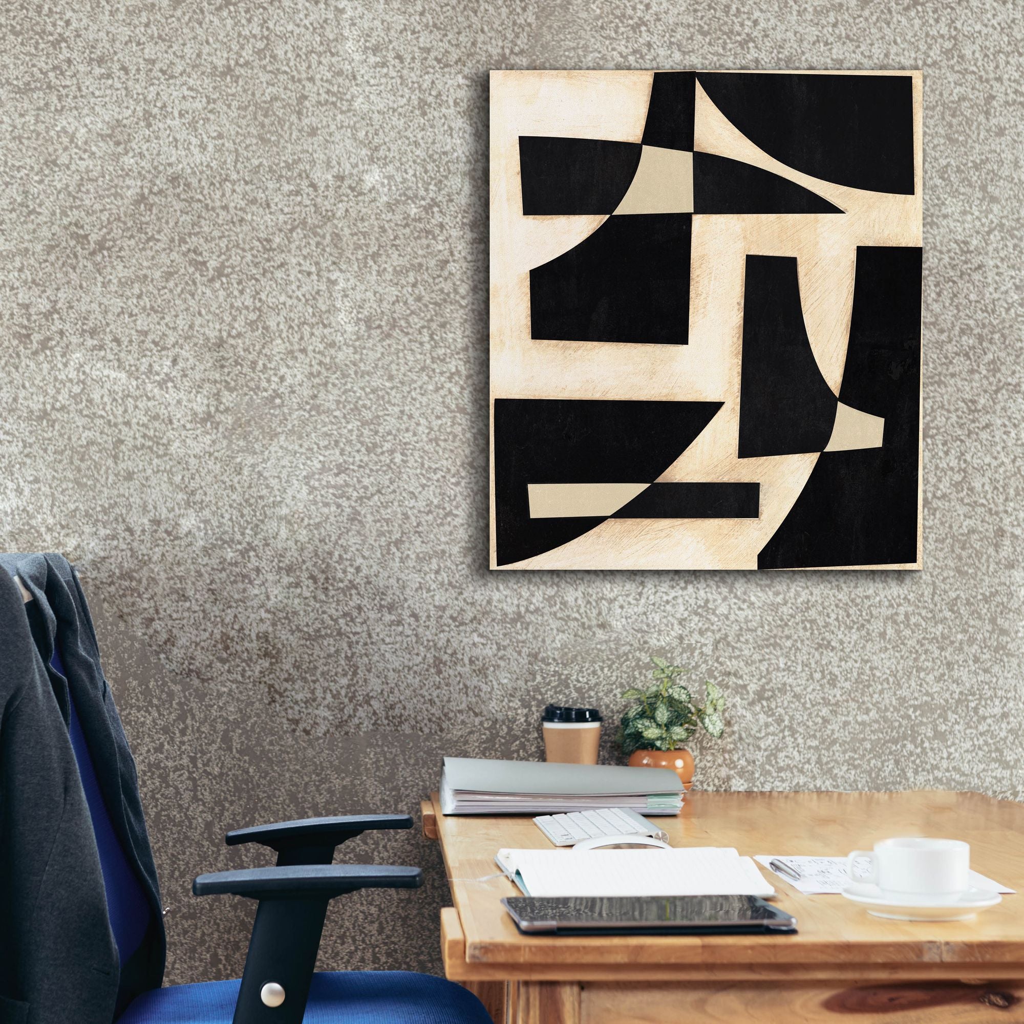 'Onyx Cutout Shapes I' by Regina Moore, Canvas Wall Art,26x30