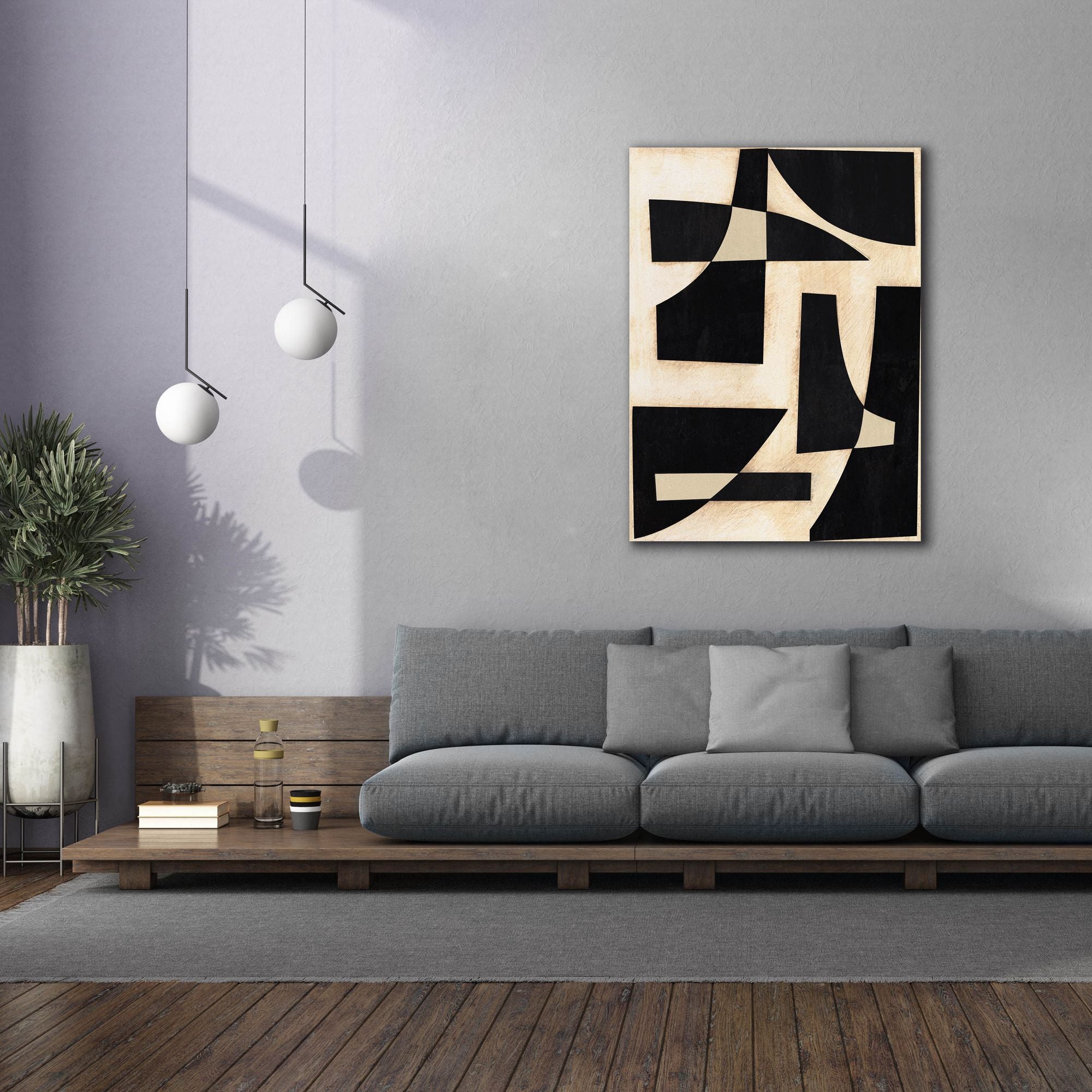'Onyx Cutout Shapes I' by Regina Moore, Canvas Wall Art,40x54