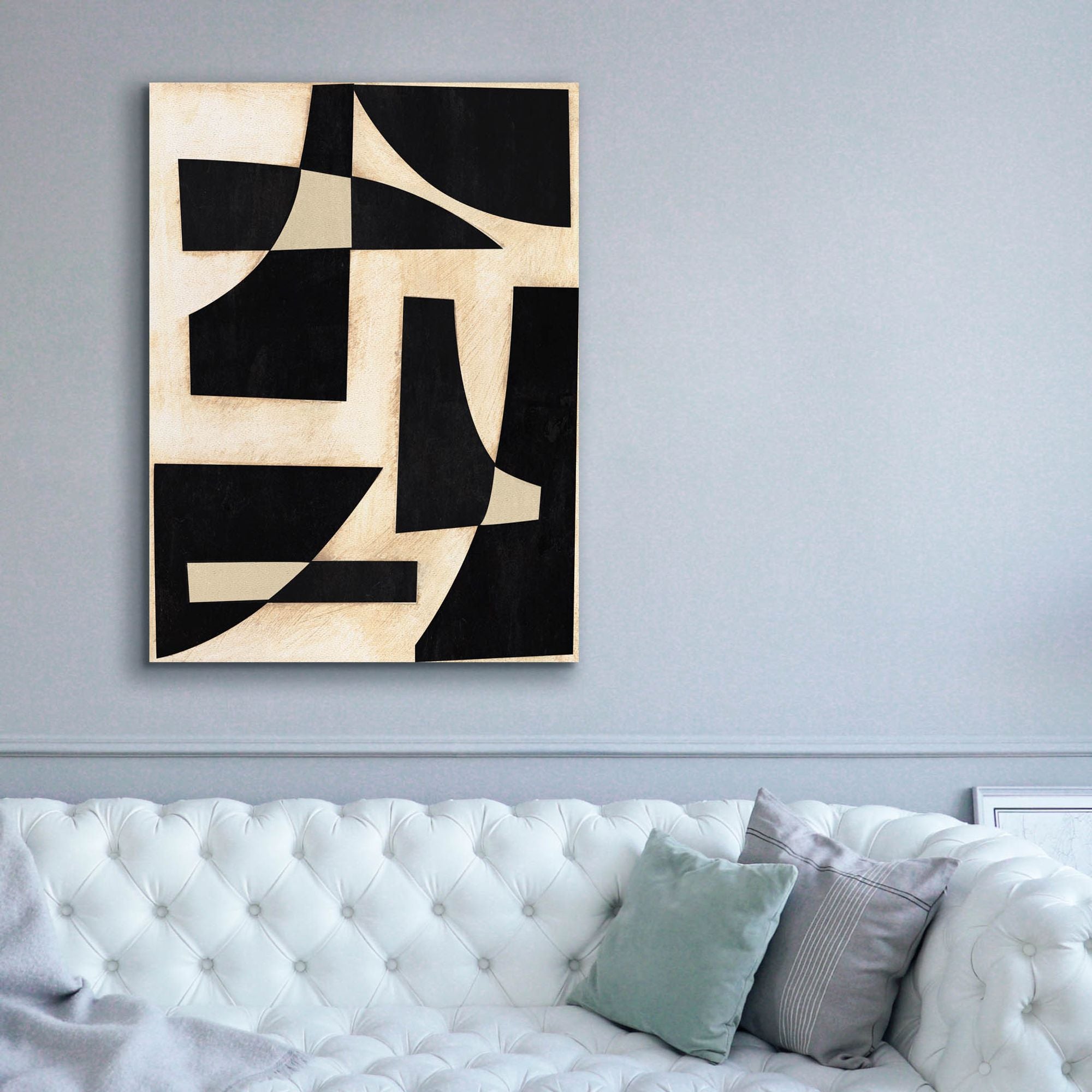 'Onyx Cutout Shapes I' by Regina Moore, Canvas Wall Art,40x54