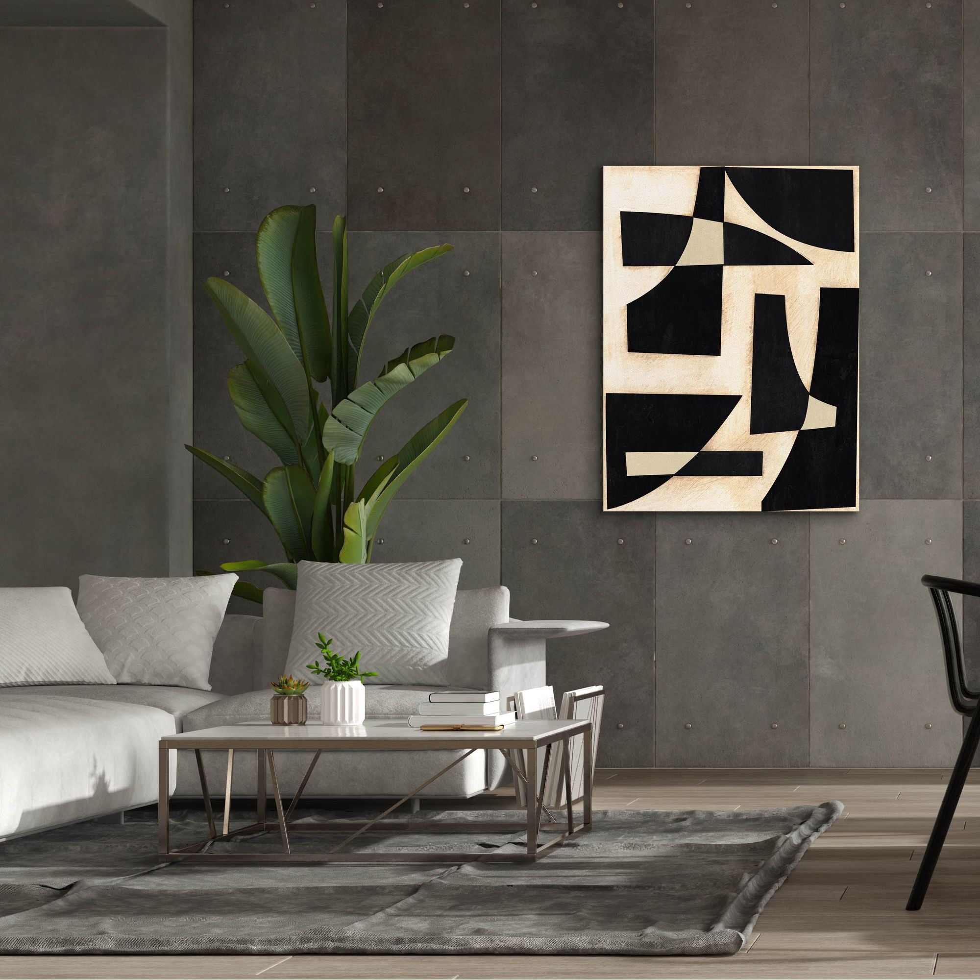 'Onyx Cutout Shapes I' by Regina Moore, Canvas Wall Art,40x54