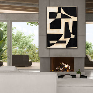 'Onyx Cutout Shapes I' by Regina Moore, Canvas Wall Art,40x54