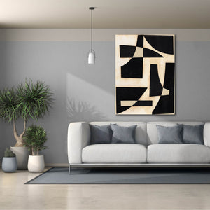 'Onyx Cutout Shapes I' by Regina Moore, Canvas Wall Art,40x54