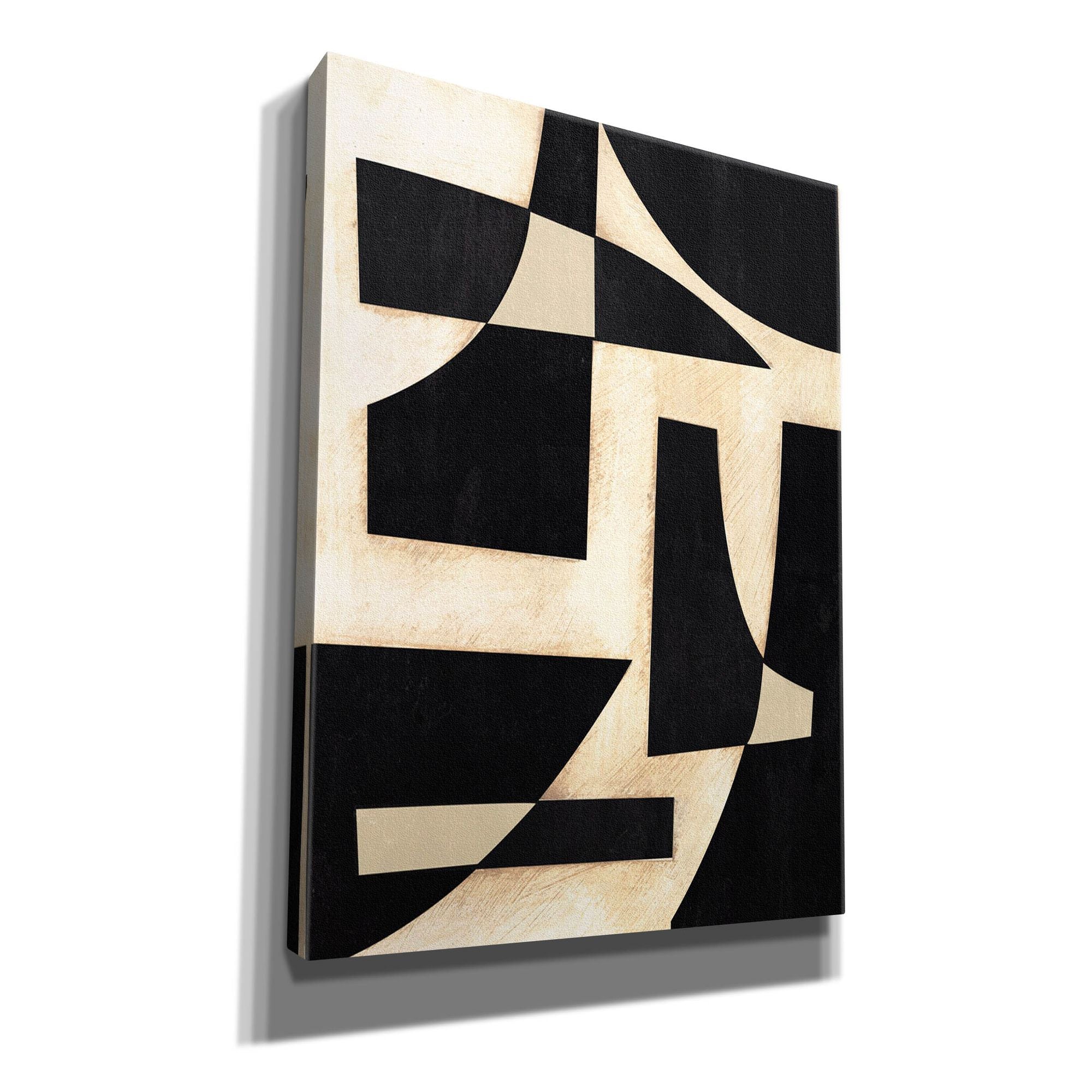 'Onyx Cutout Shapes I' by Regina Moore, Canvas Wall Art