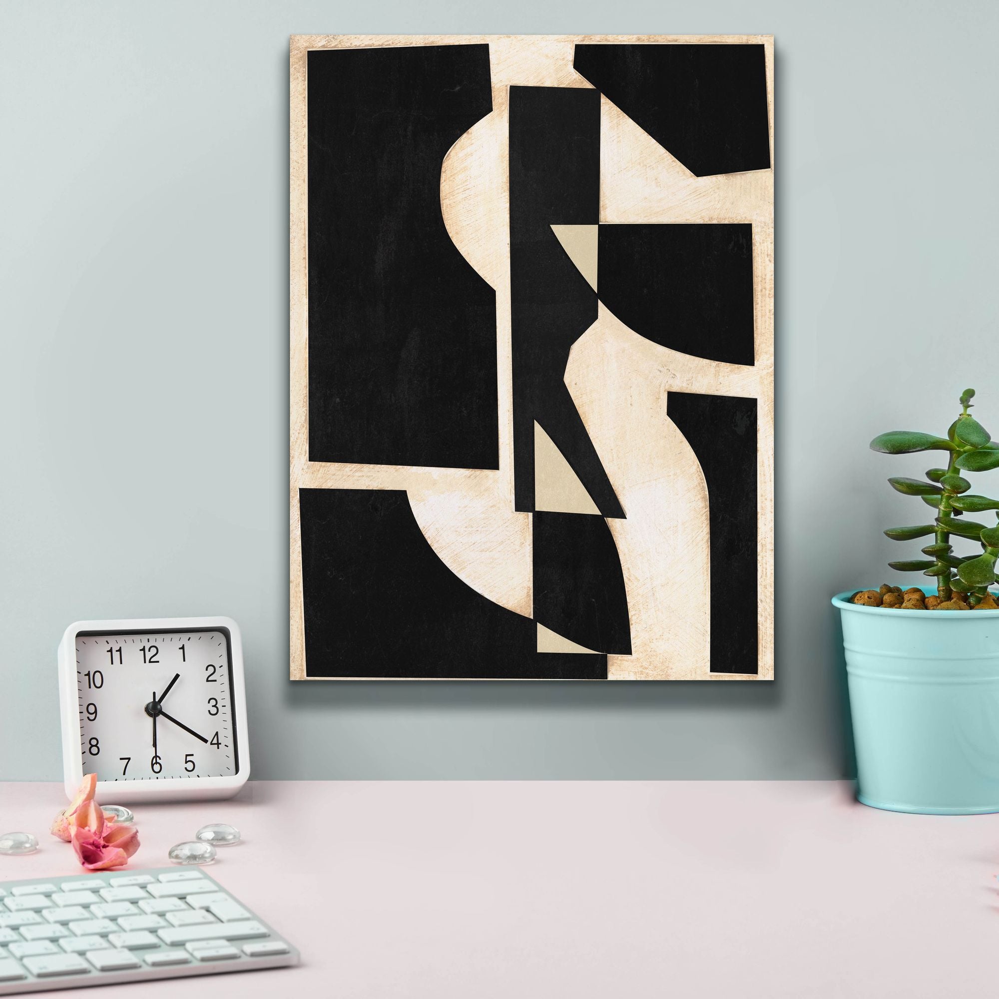 'Onyx Cutout Shapes II' by Regina Moore, Canvas Wall Art,12 x 16