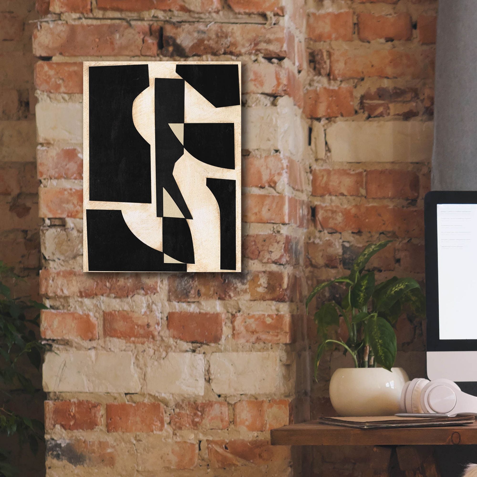 'Onyx Cutout Shapes II' by Regina Moore, Canvas Wall Art,12 x 16