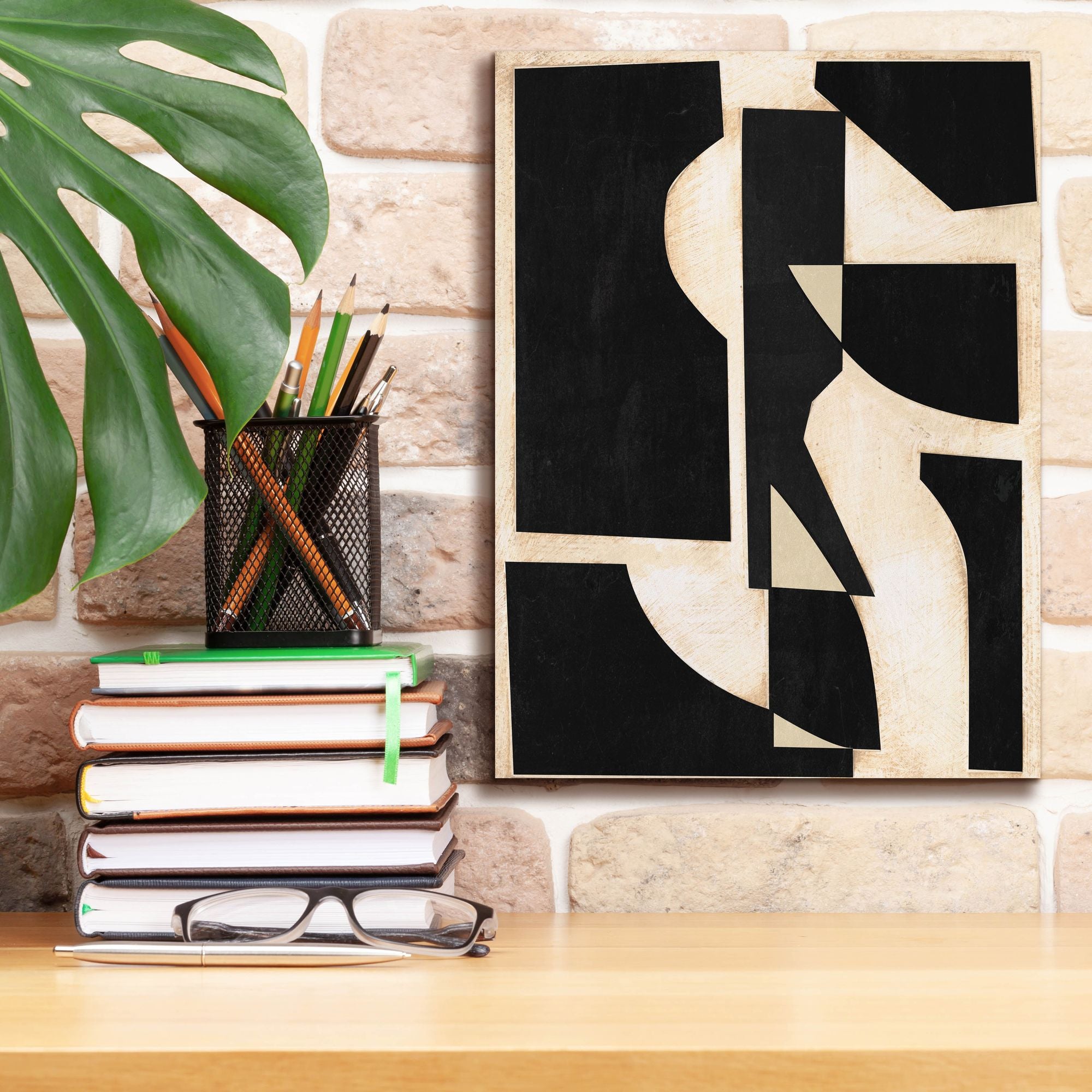 'Onyx Cutout Shapes II' by Regina Moore, Canvas Wall Art,12 x 16
