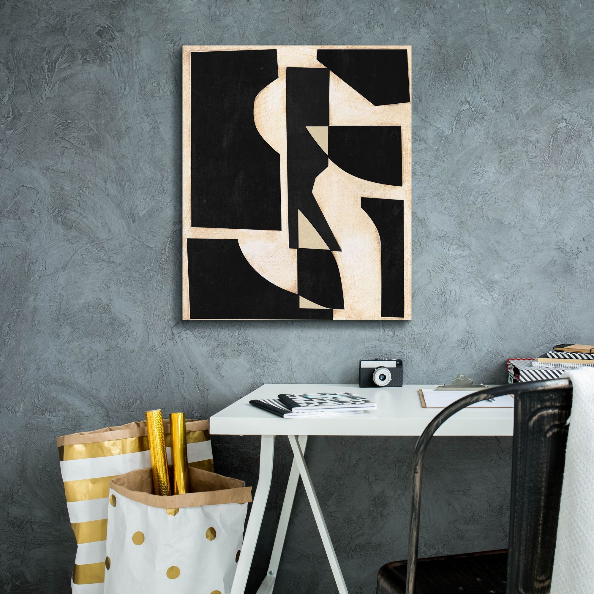 'Onyx Cutout Shapes II' by Regina Moore, Canvas Wall Art,20 x 24