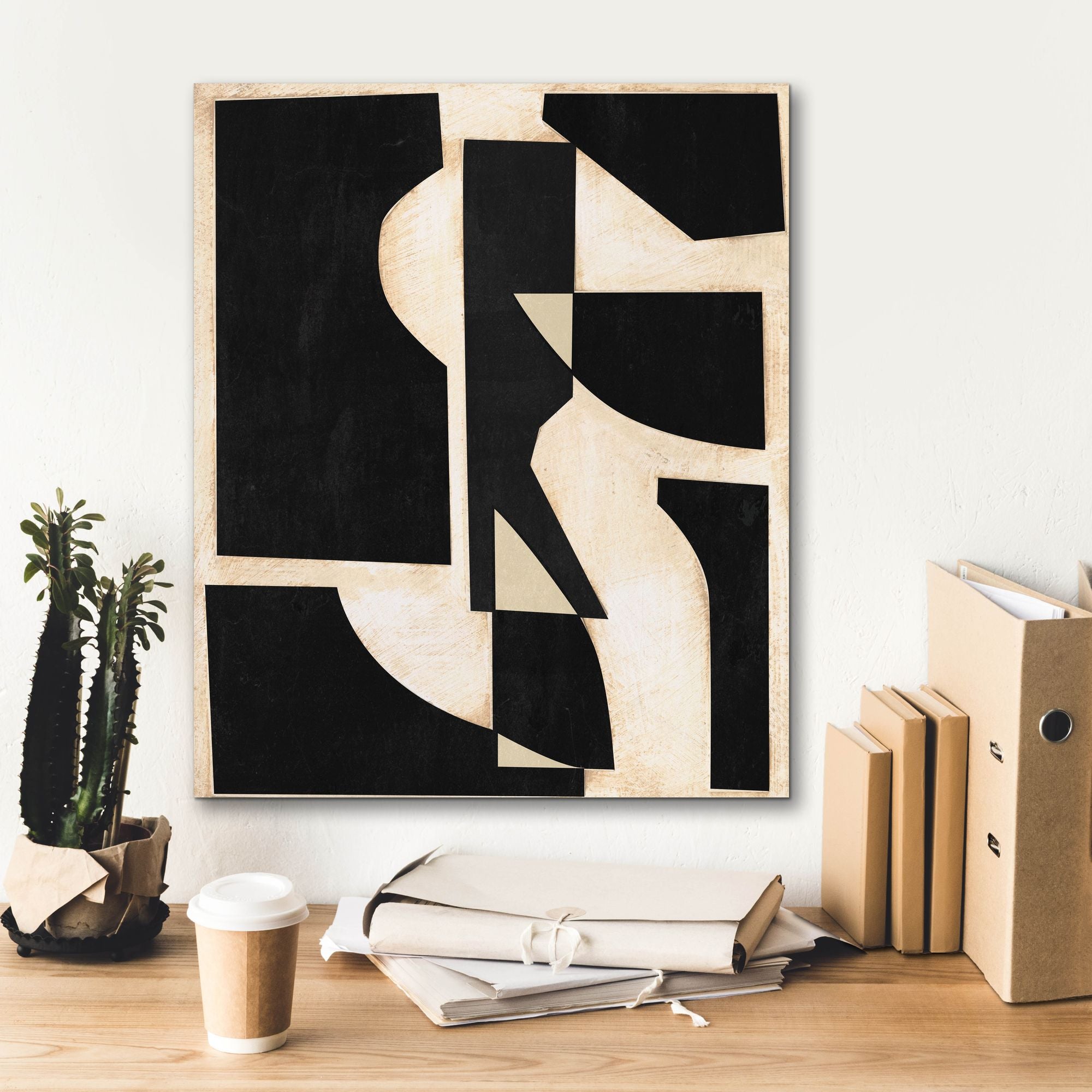 'Onyx Cutout Shapes II' by Regina Moore, Canvas Wall Art,20 x 24