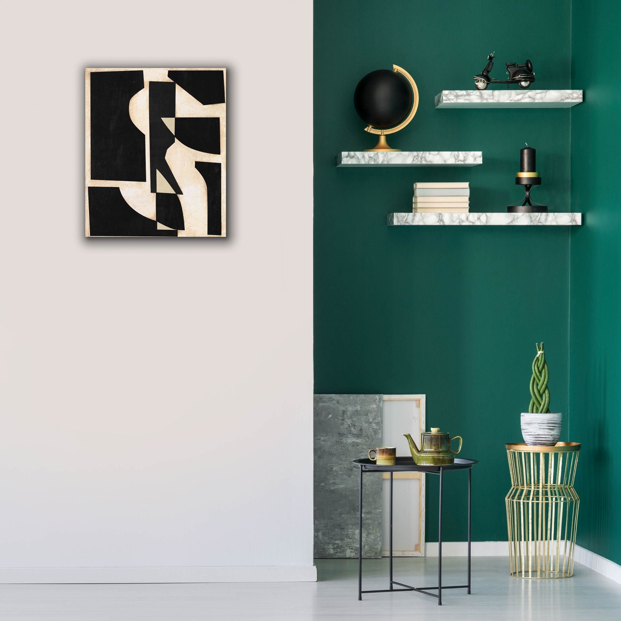 'Onyx Cutout Shapes II' by Regina Moore, Canvas Wall Art,20 x 24