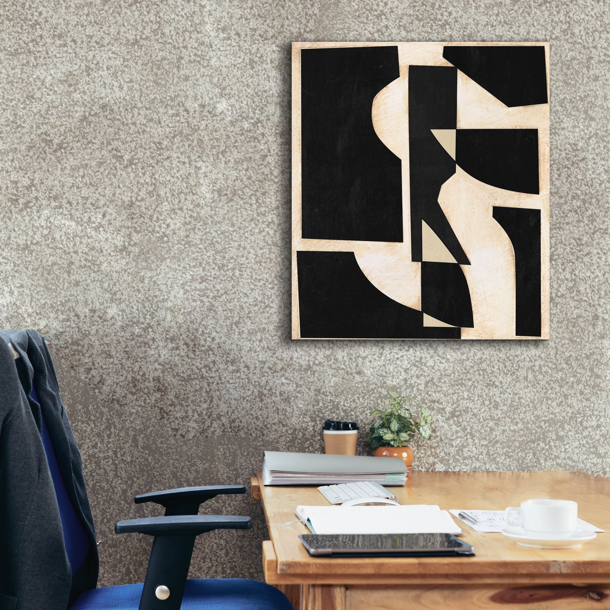 'Onyx Cutout Shapes II' by Regina Moore, Canvas Wall Art,26x30