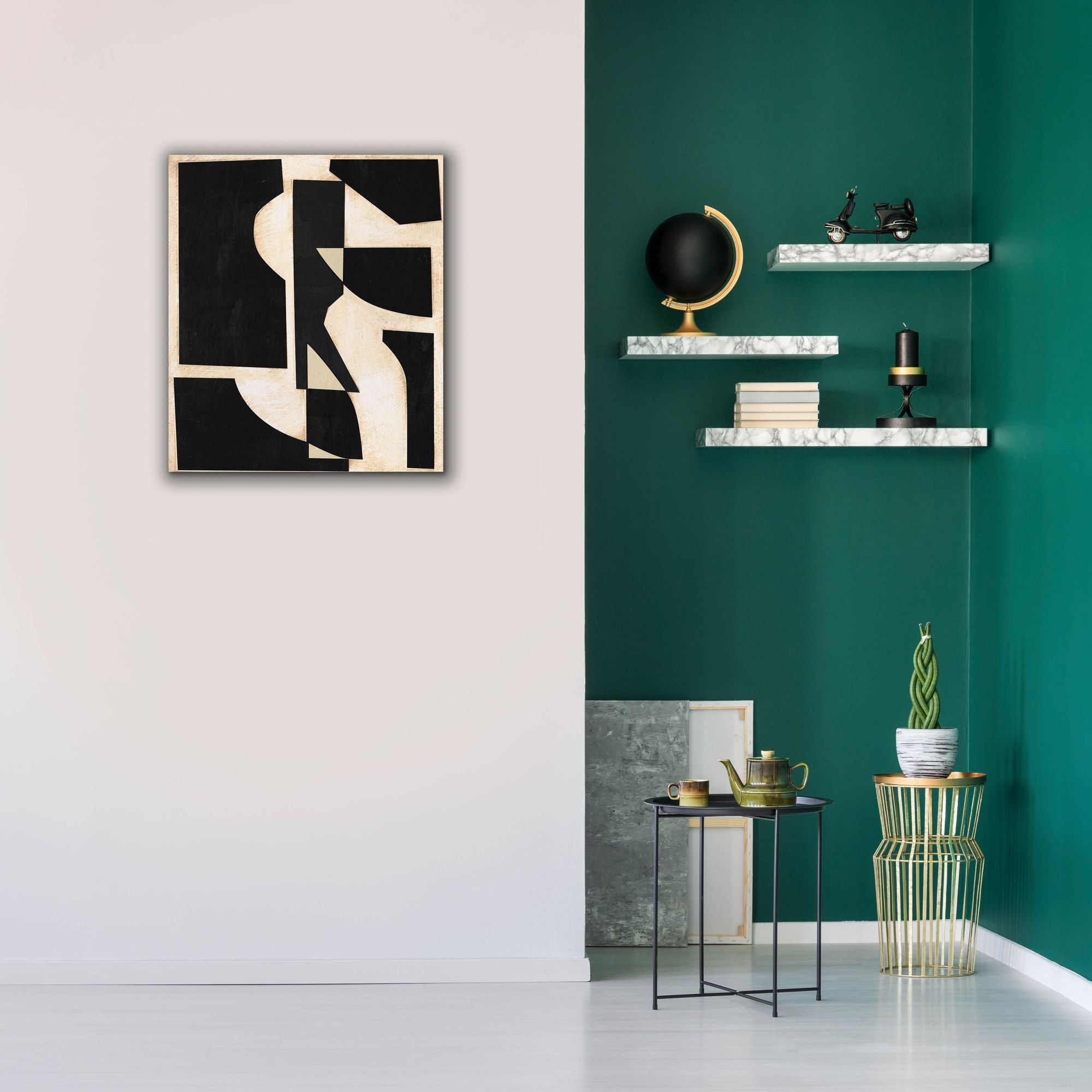 'Onyx Cutout Shapes II' by Regina Moore, Canvas Wall Art,26x30