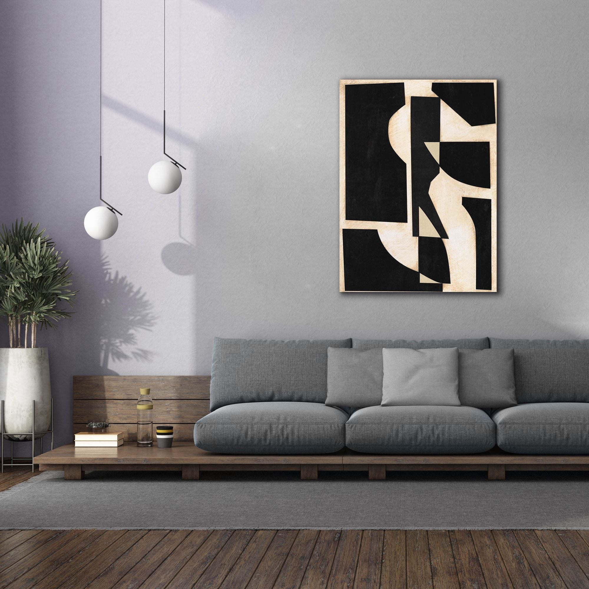 'Onyx Cutout Shapes II' by Regina Moore, Canvas Wall Art,40x54