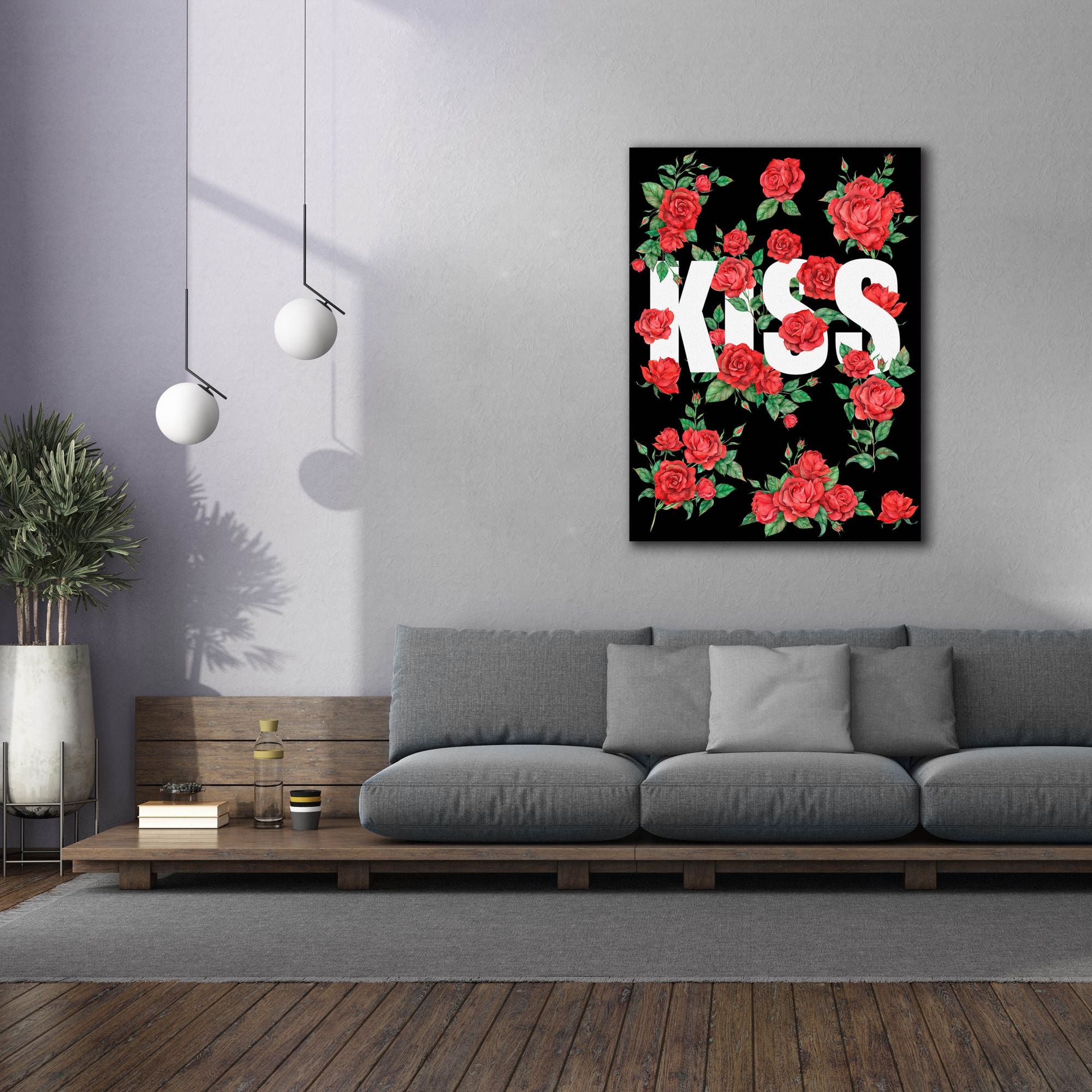 'Love Kiss I' by Regina Moore, Canvas Wall Art,40x54