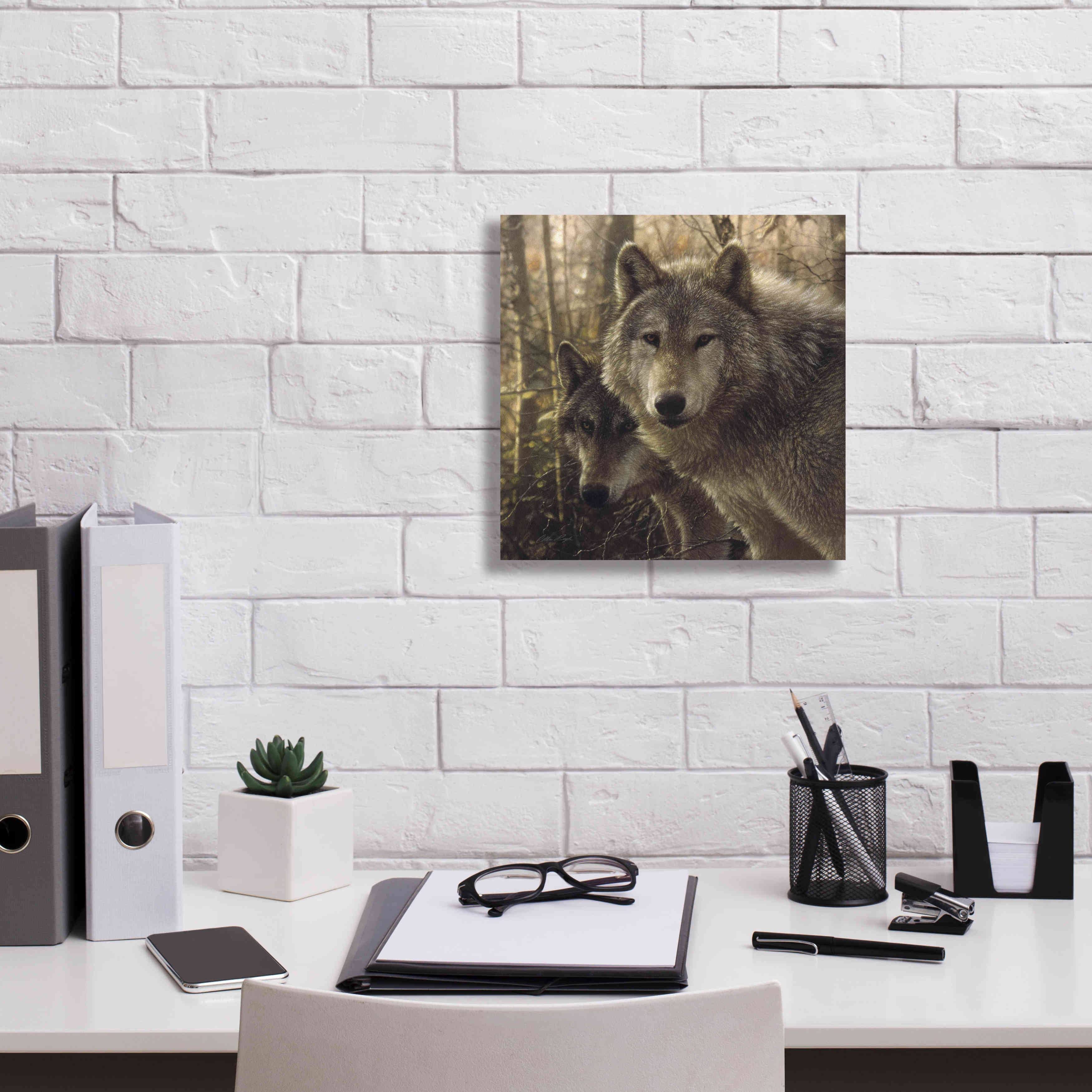 'Wood Land Companions' by Collin Bogle, Canvas Wall Art,12x12
