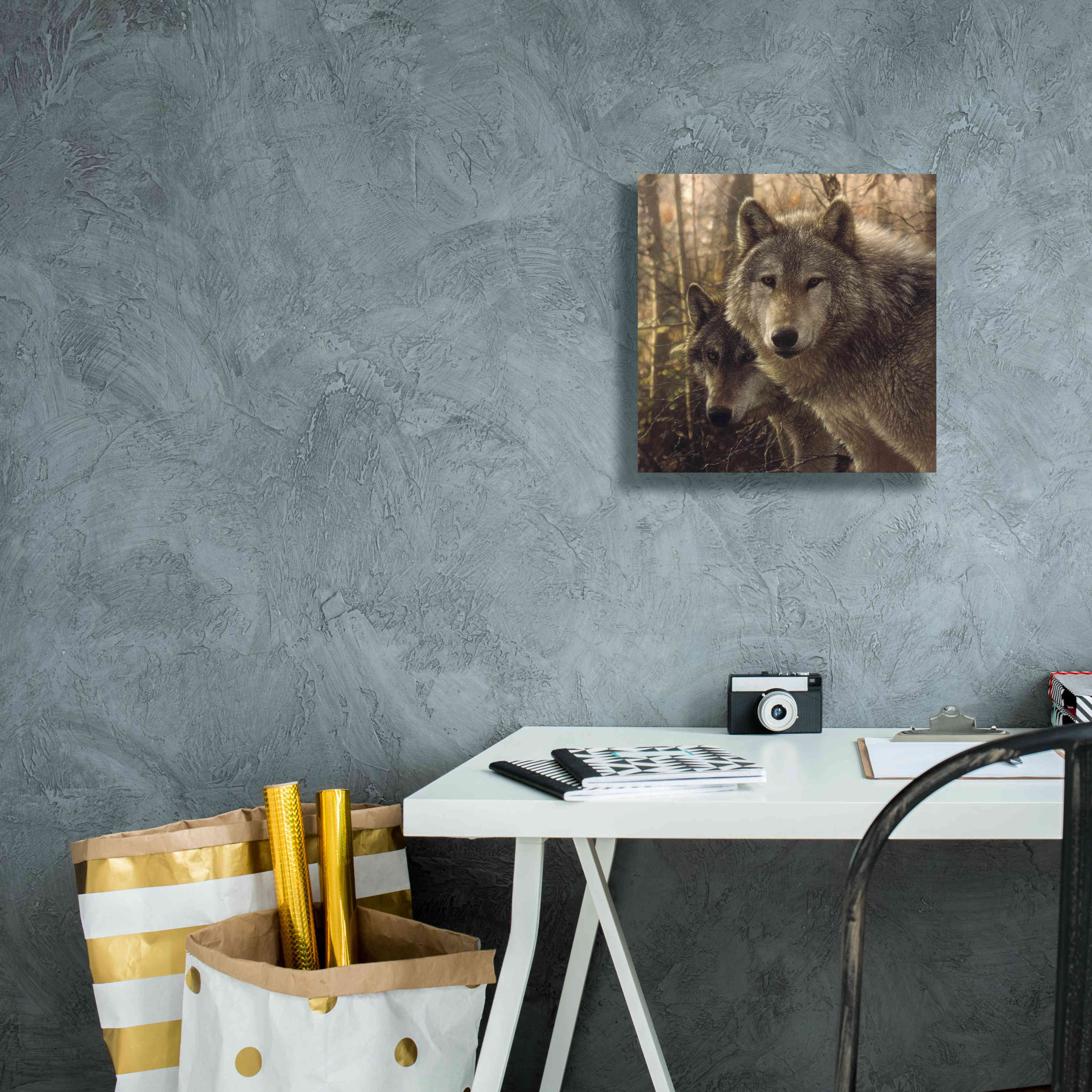 'Wood Land Companions' by Collin Bogle, Canvas Wall Art,12x12