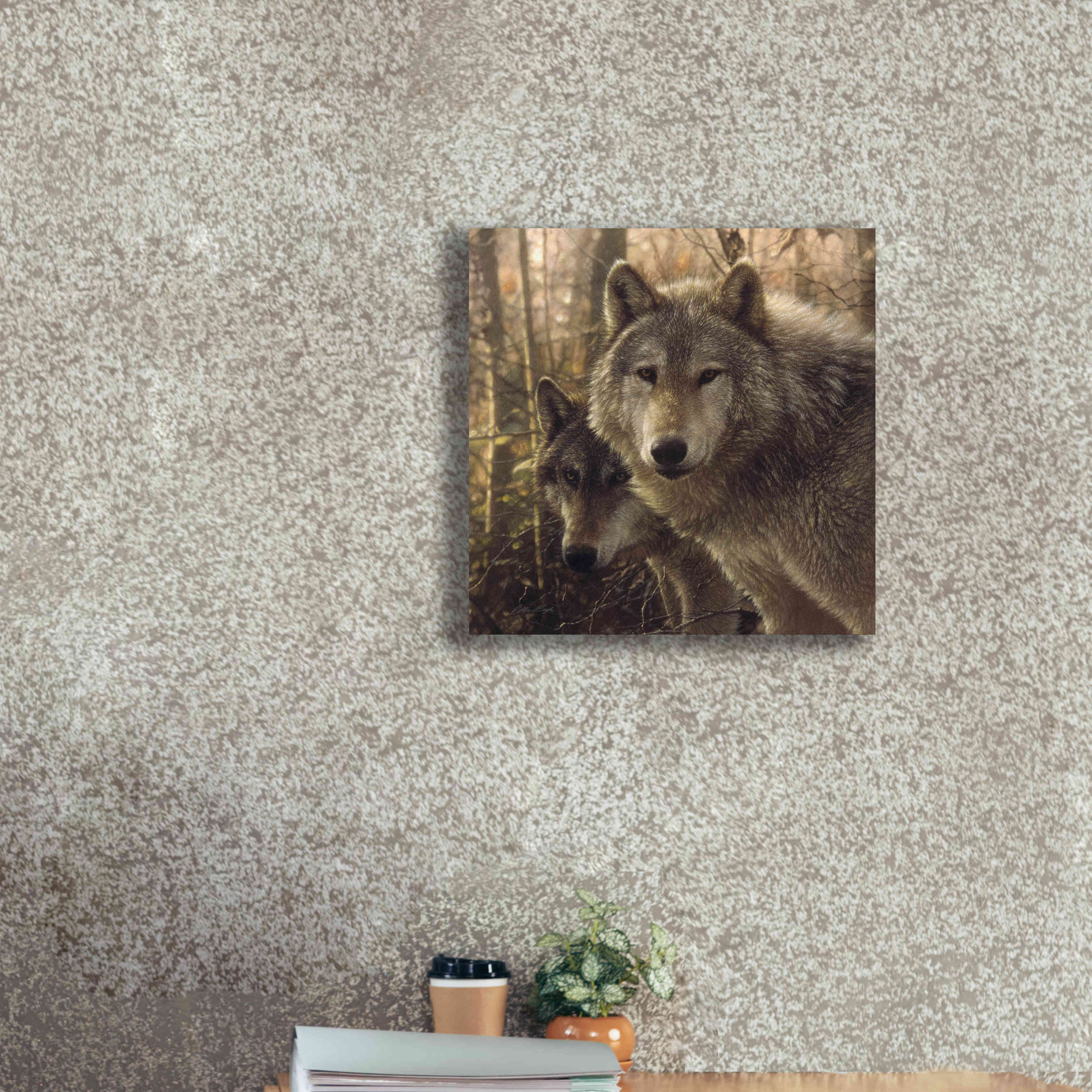 'Wood Land Companions' by Collin Bogle, Canvas Wall Art,18x18