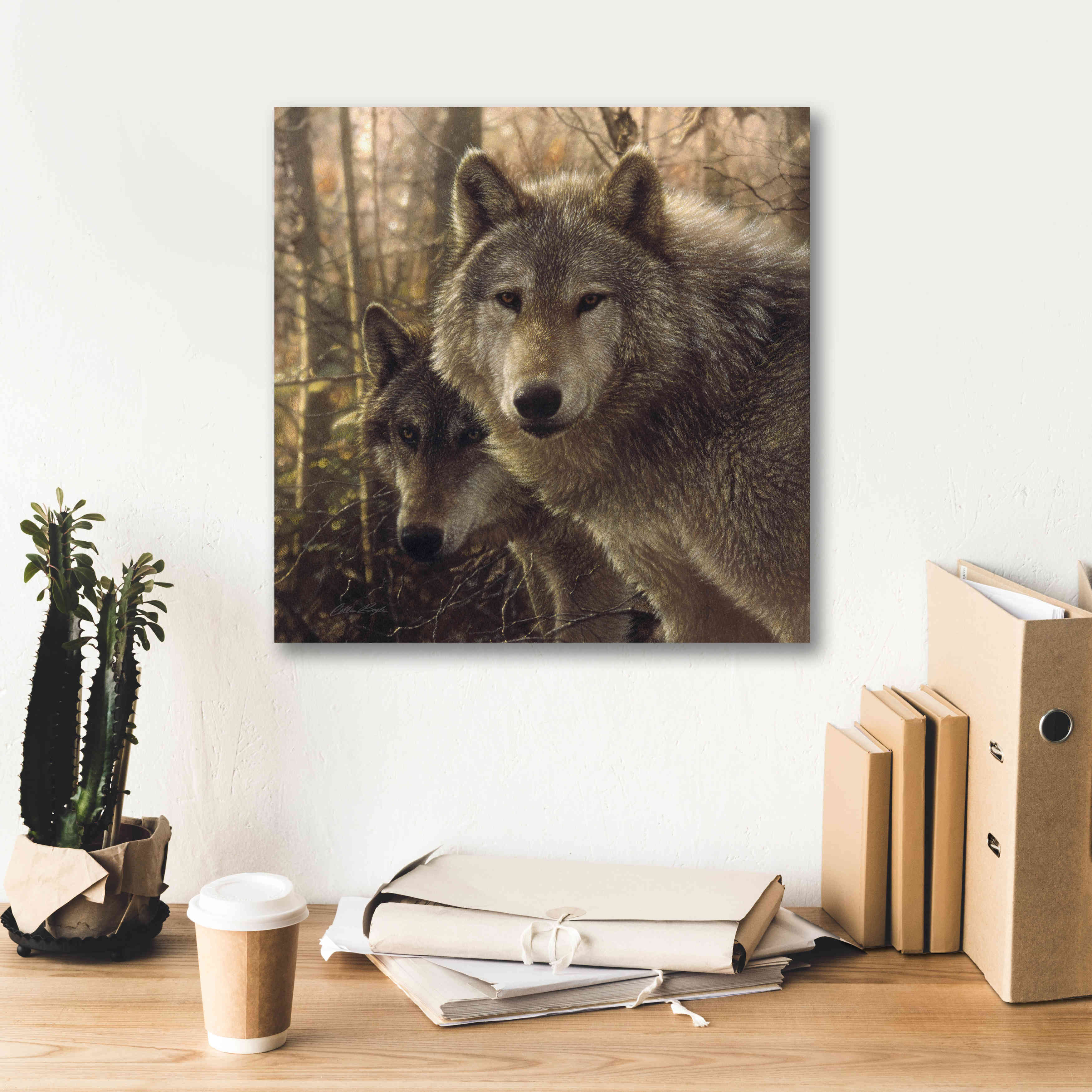'Wood Land Companions' by Collin Bogle, Canvas Wall Art,18x18