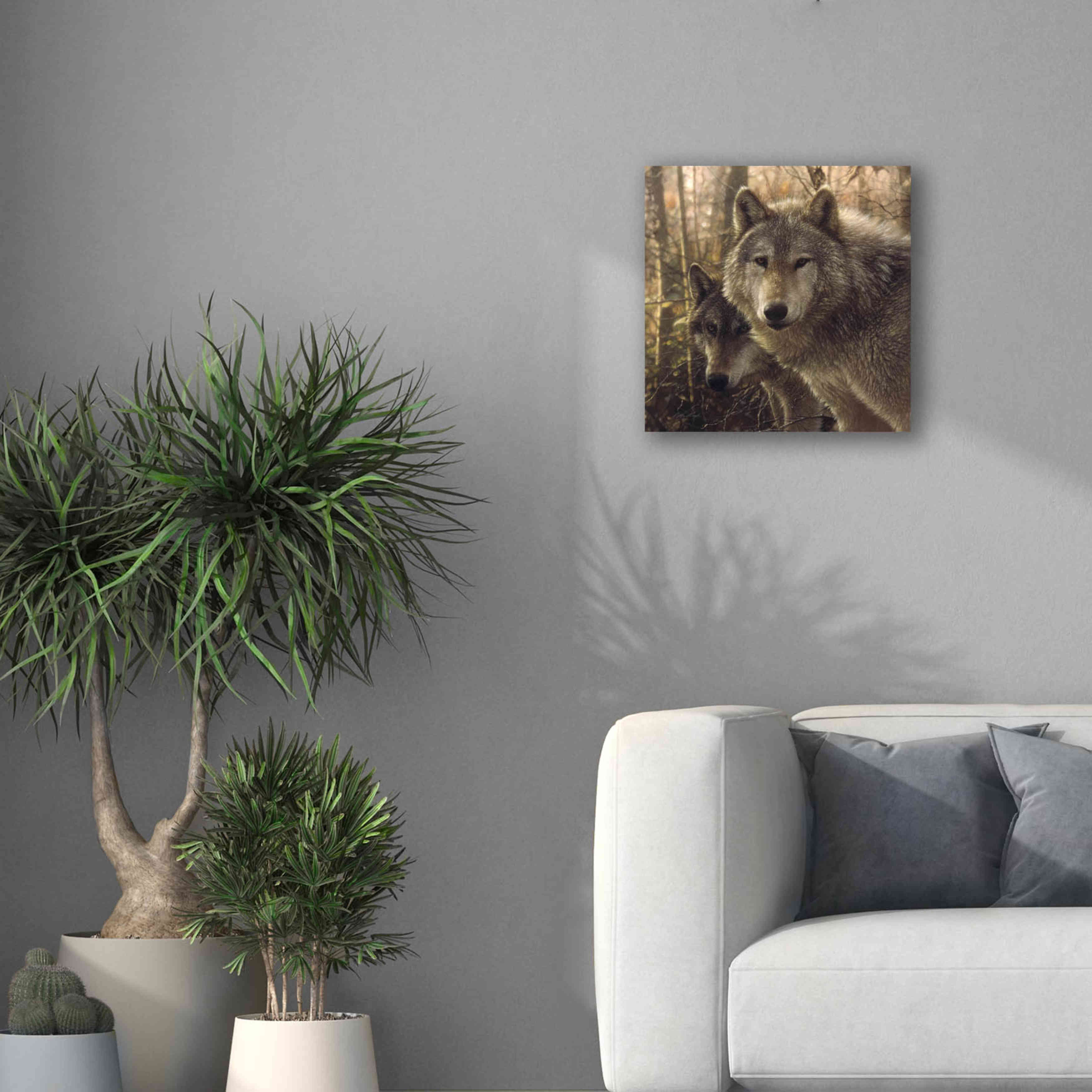 'Wood Land Companions' by Collin Bogle, Canvas Wall Art,18x18