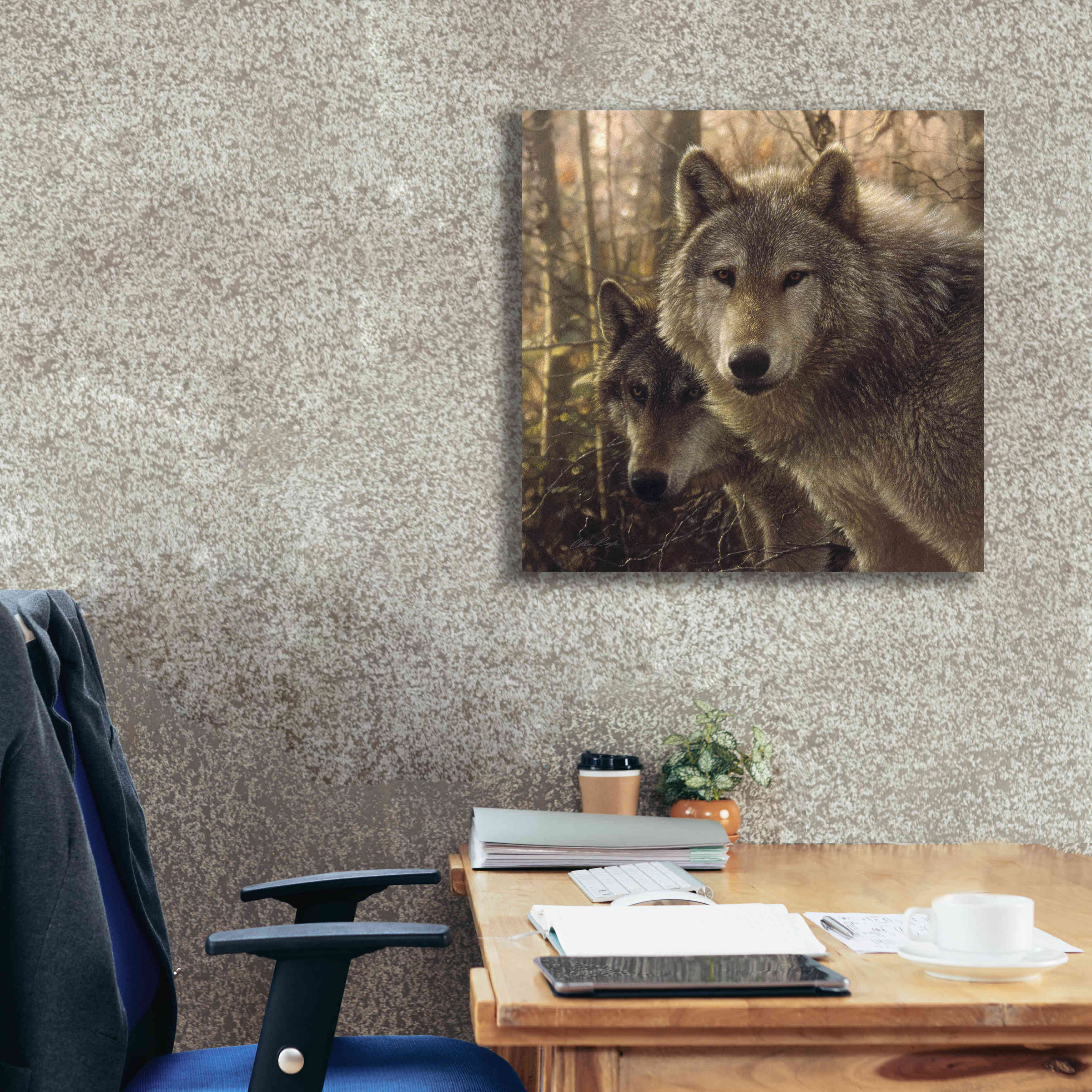'Wood Land Companions' by Collin Bogle, Canvas Wall Art,26x26