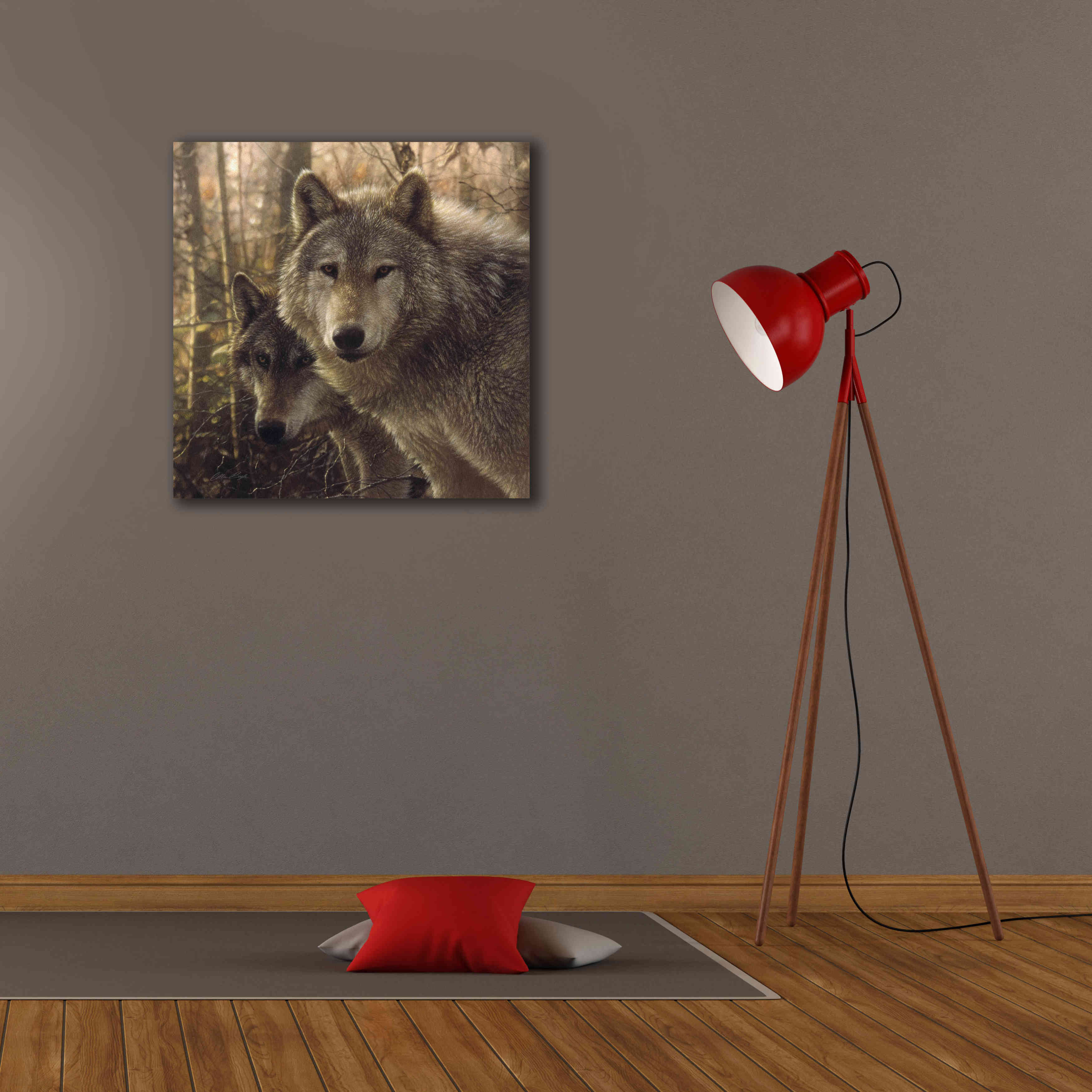 'Wood Land Companions' by Collin Bogle, Canvas Wall Art,26x26