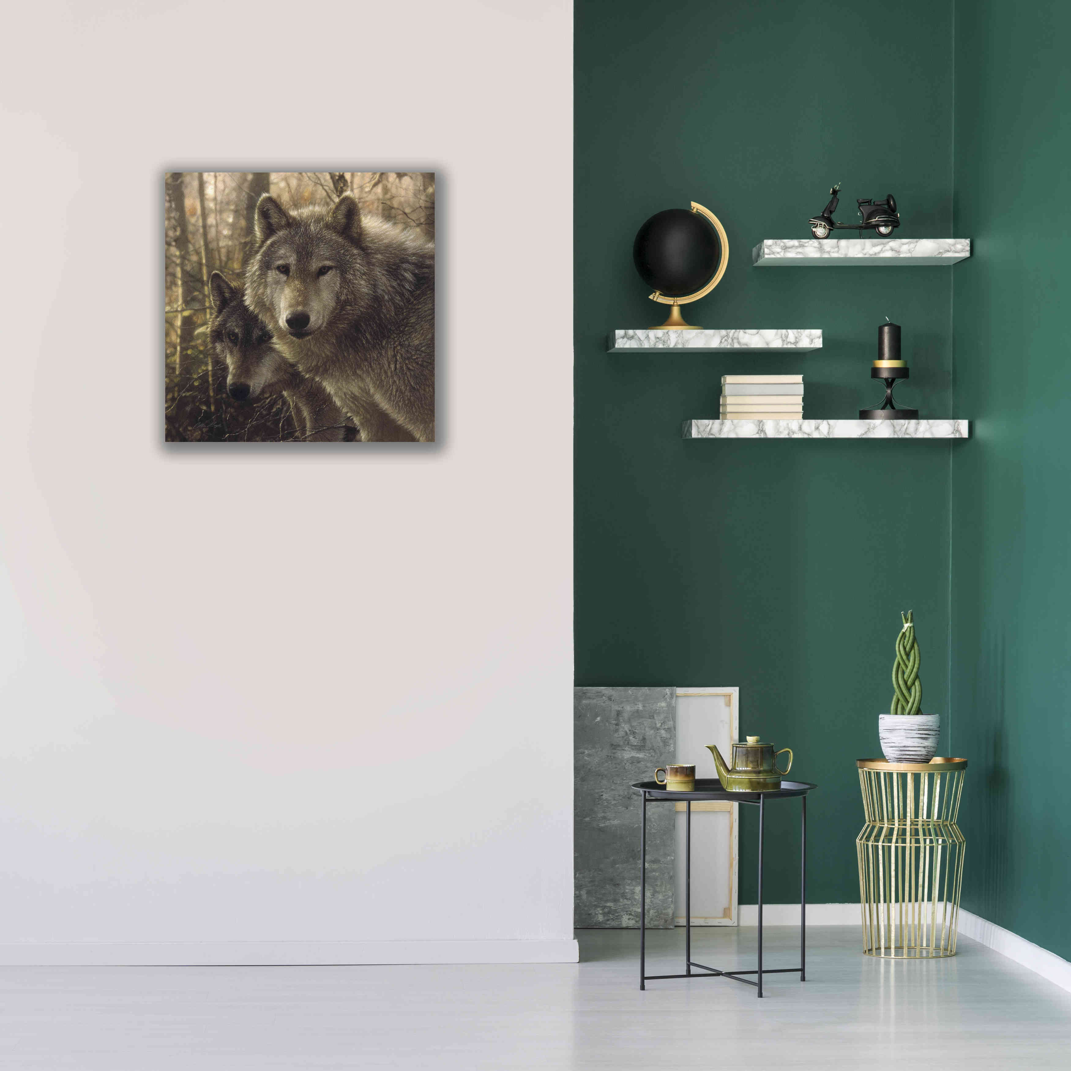 'Wood Land Companions' by Collin Bogle, Canvas Wall Art,26x26