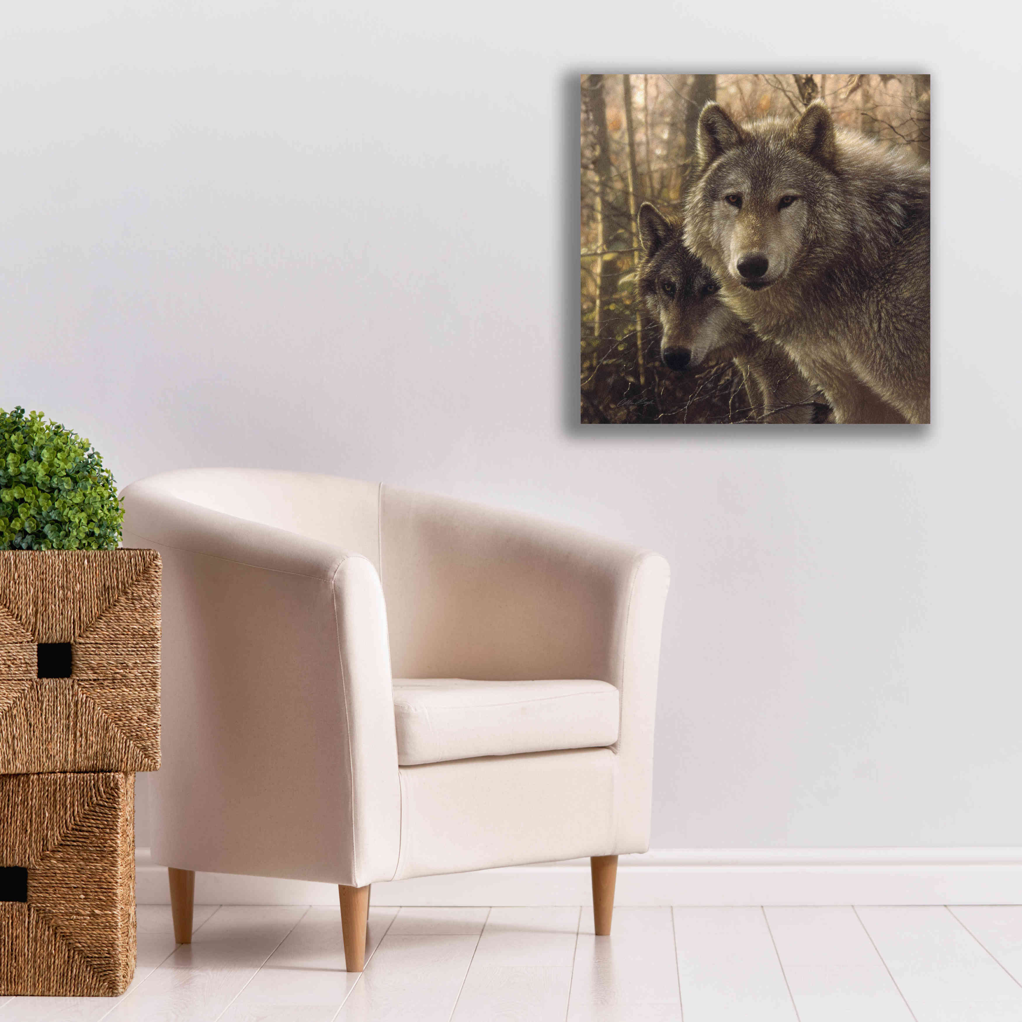 'Wood Land Companions' by Collin Bogle, Canvas Wall Art,26x26