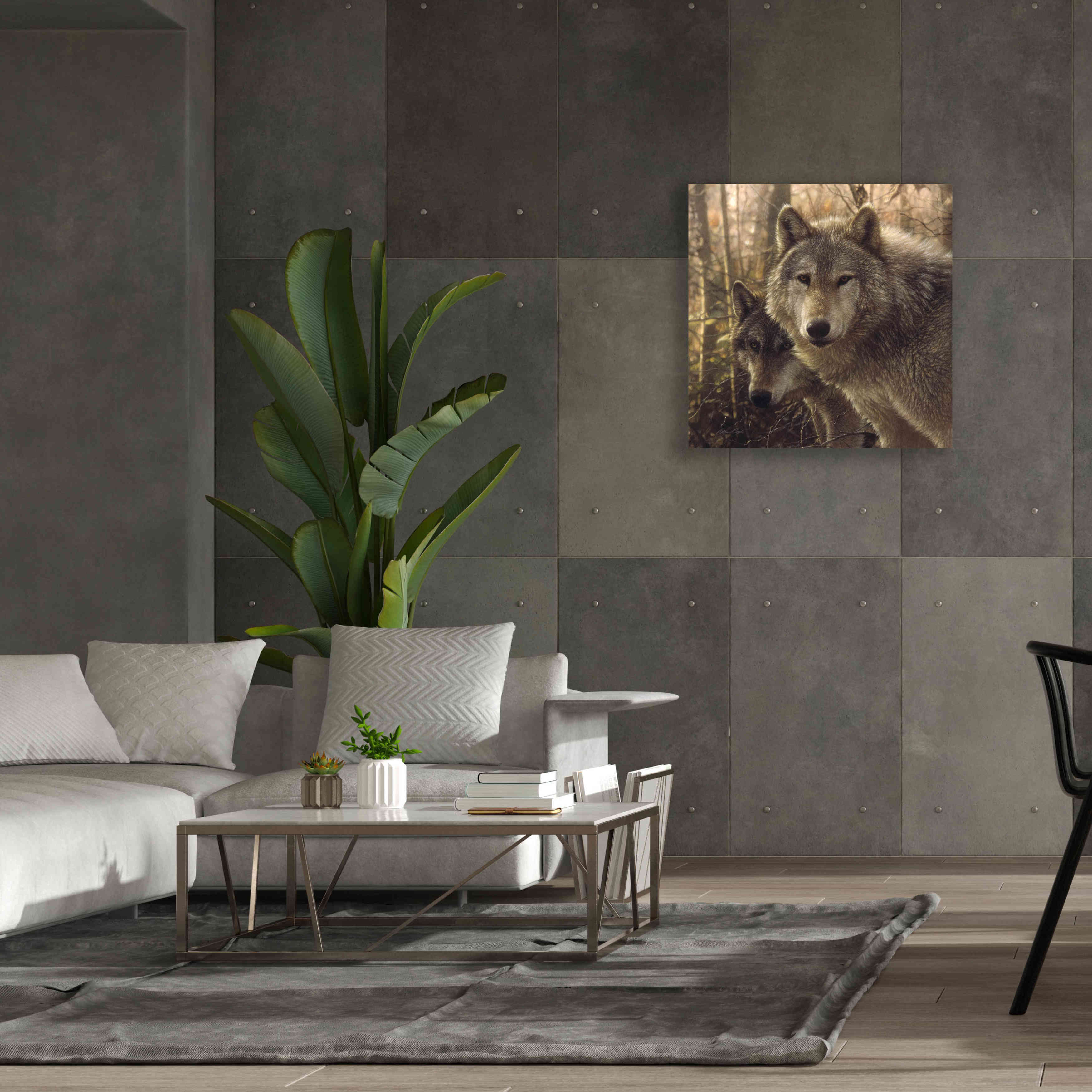 'Wood Land Companions' by Collin Bogle, Canvas Wall Art,37x37
