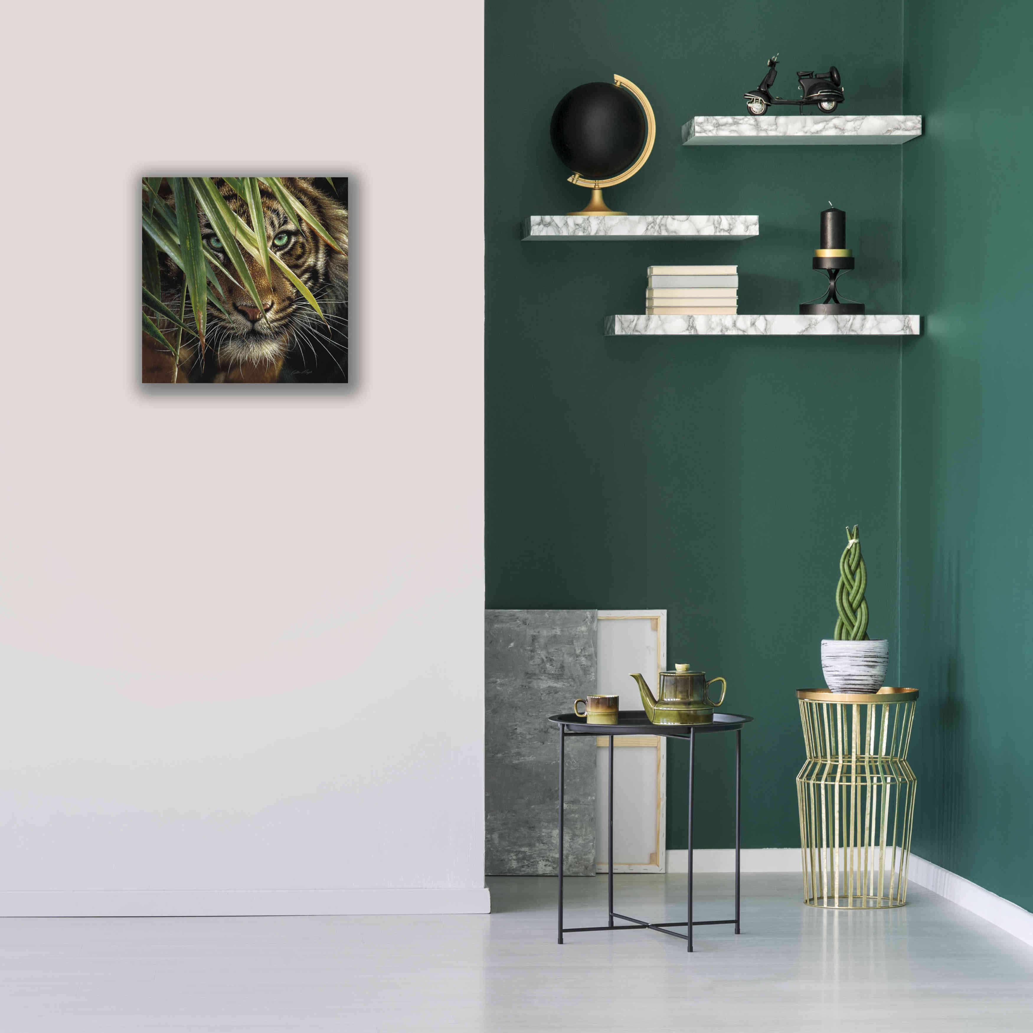 'Tiger Eyes' by Collin Bogle, Canvas Wall Art,18x18