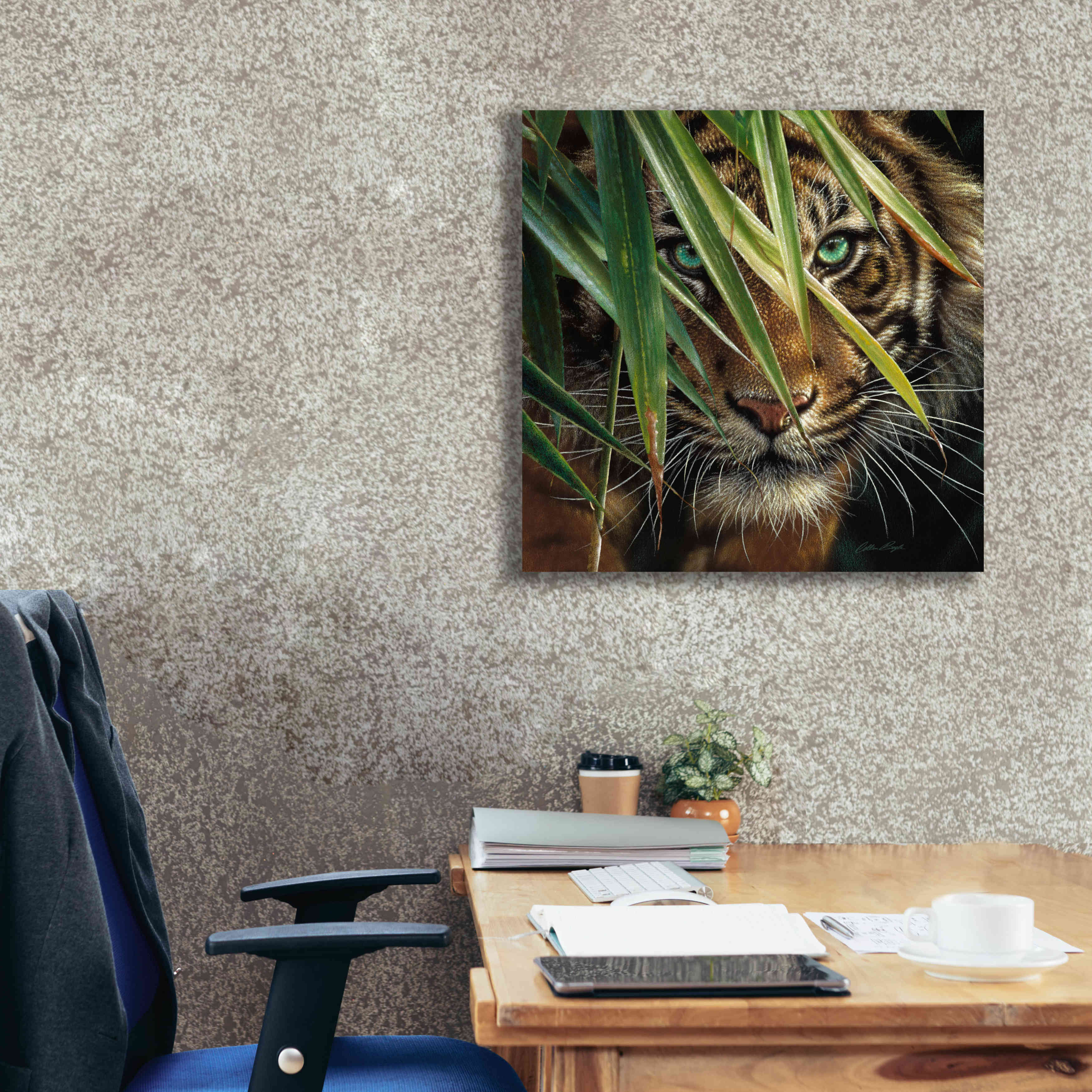 'Tiger Eyes' by Collin Bogle, Canvas Wall Art,26x26