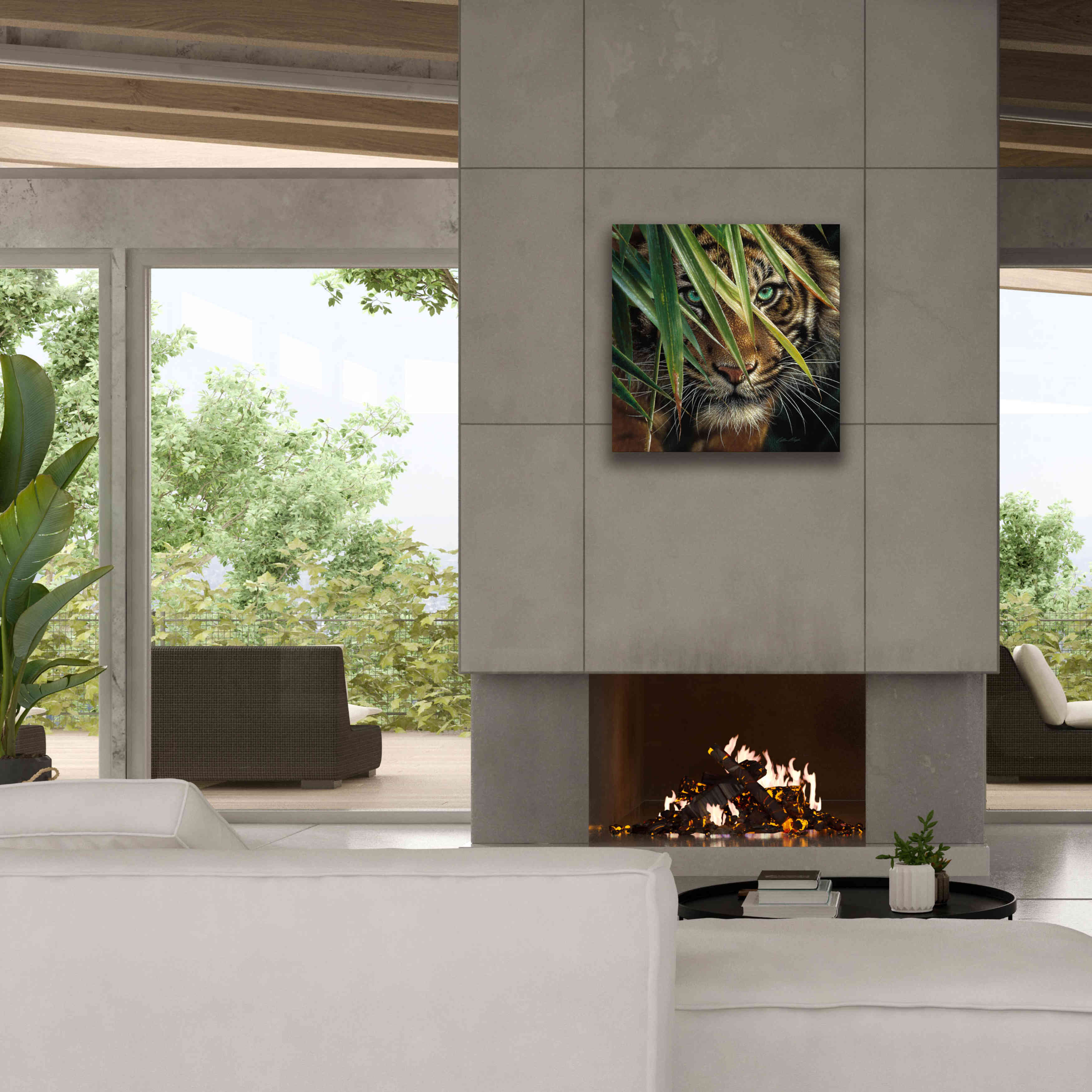 'Tiger Eyes' by Collin Bogle, Canvas Wall Art,26x26